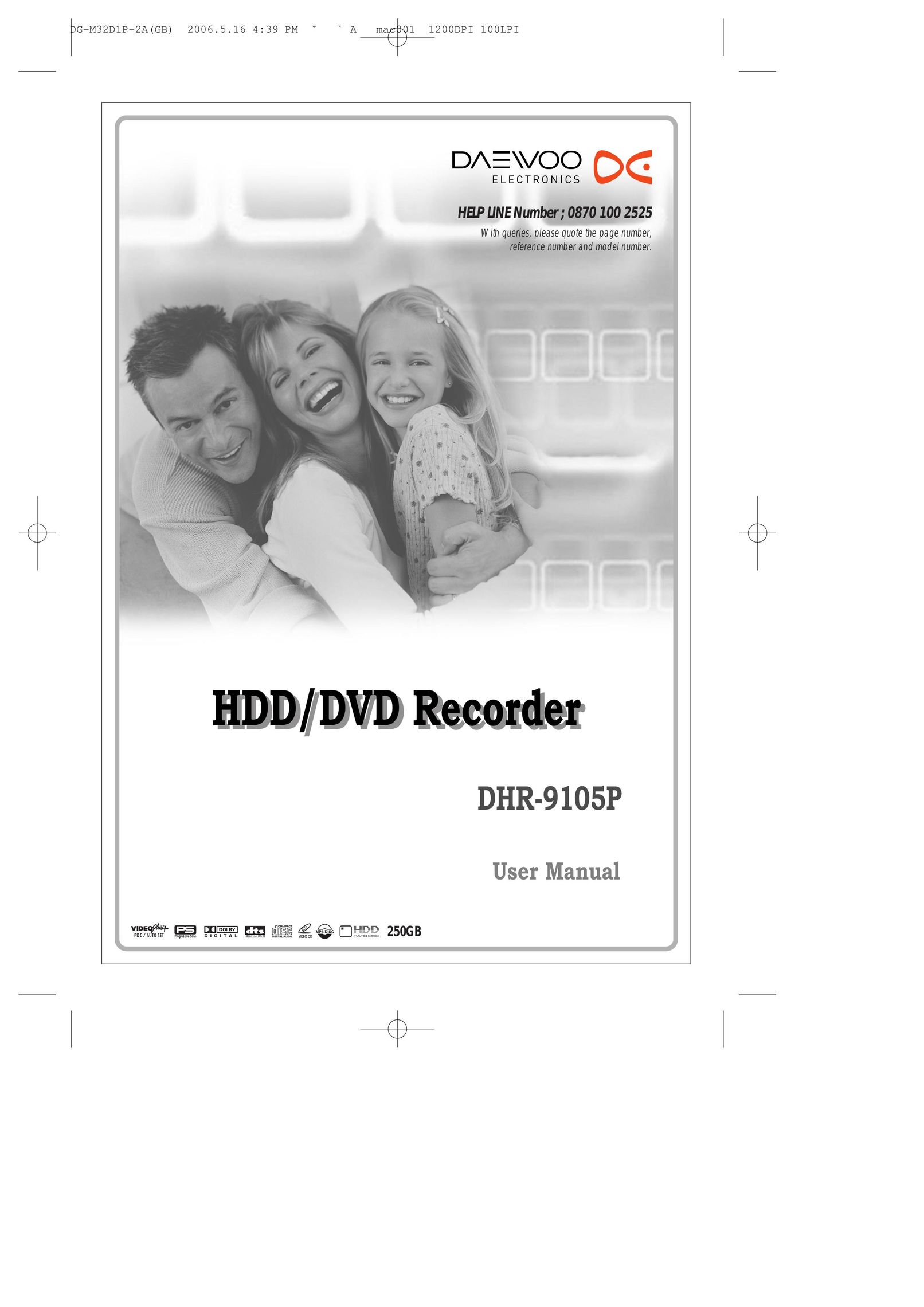 Daewoo DHR-9105P DVD Recorder User Manual