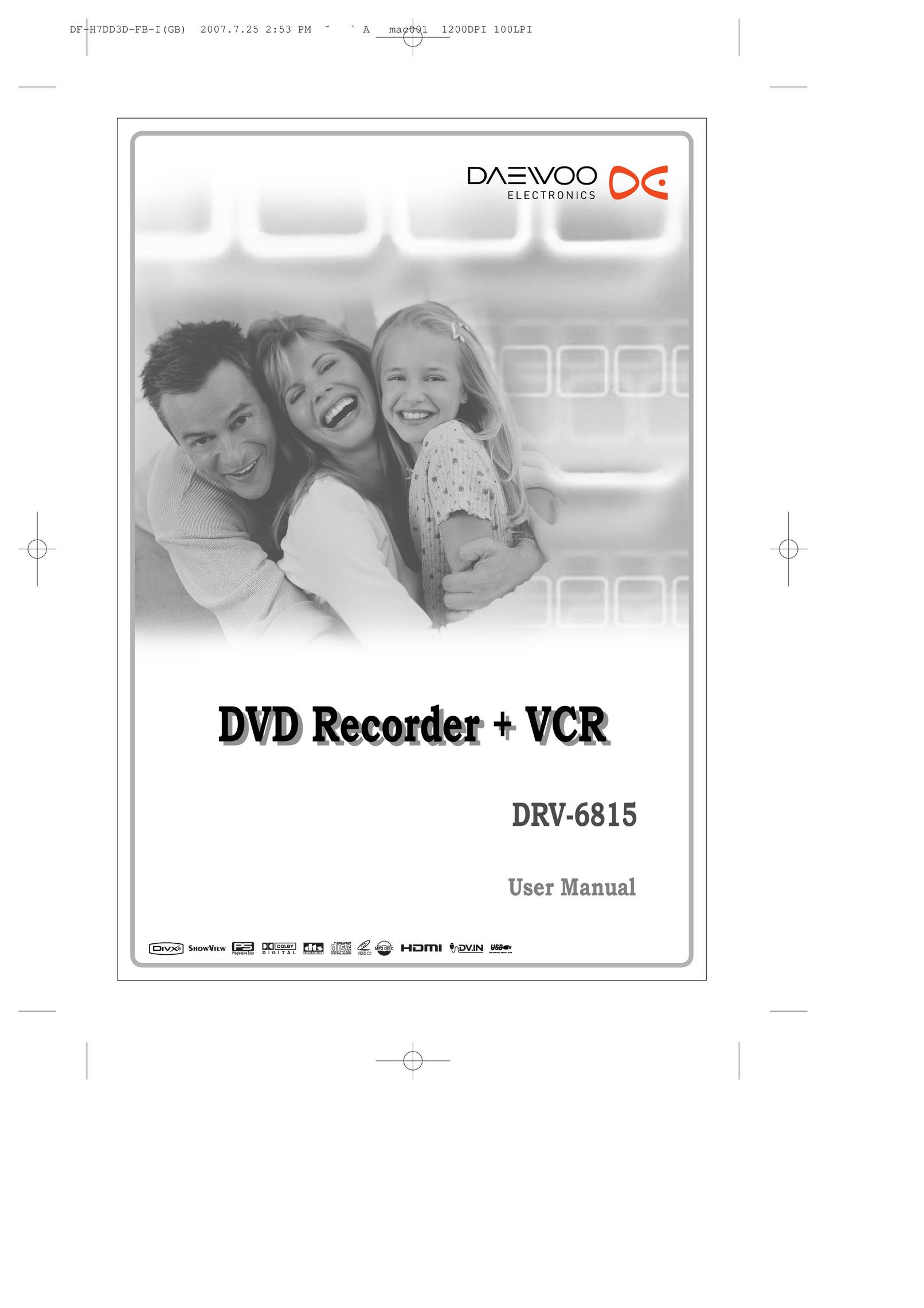 Daewoo DRV-6815 DVD Recorder User Manual