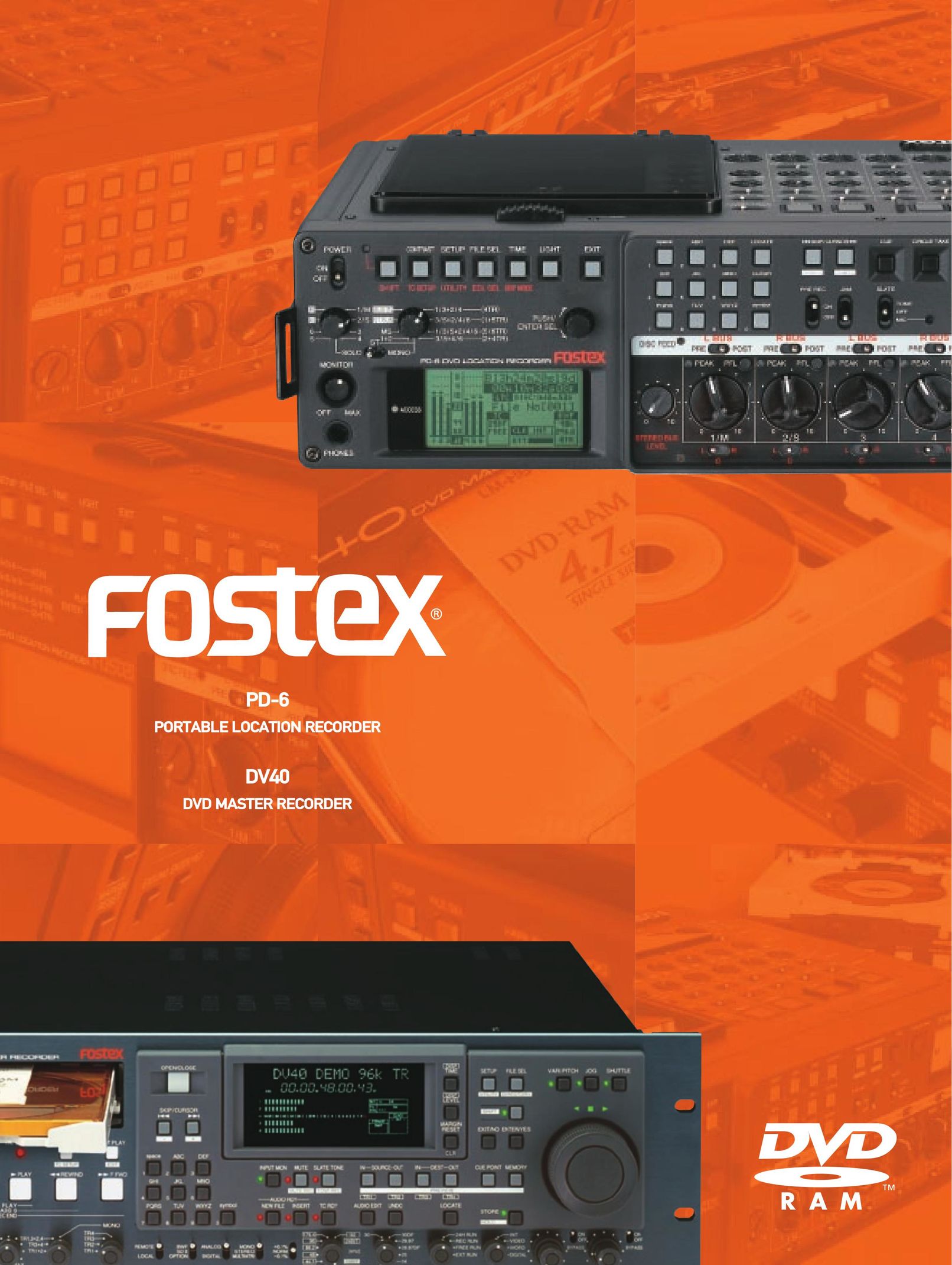 Fostex PD-6/DV40 DVD Recorder User Manual