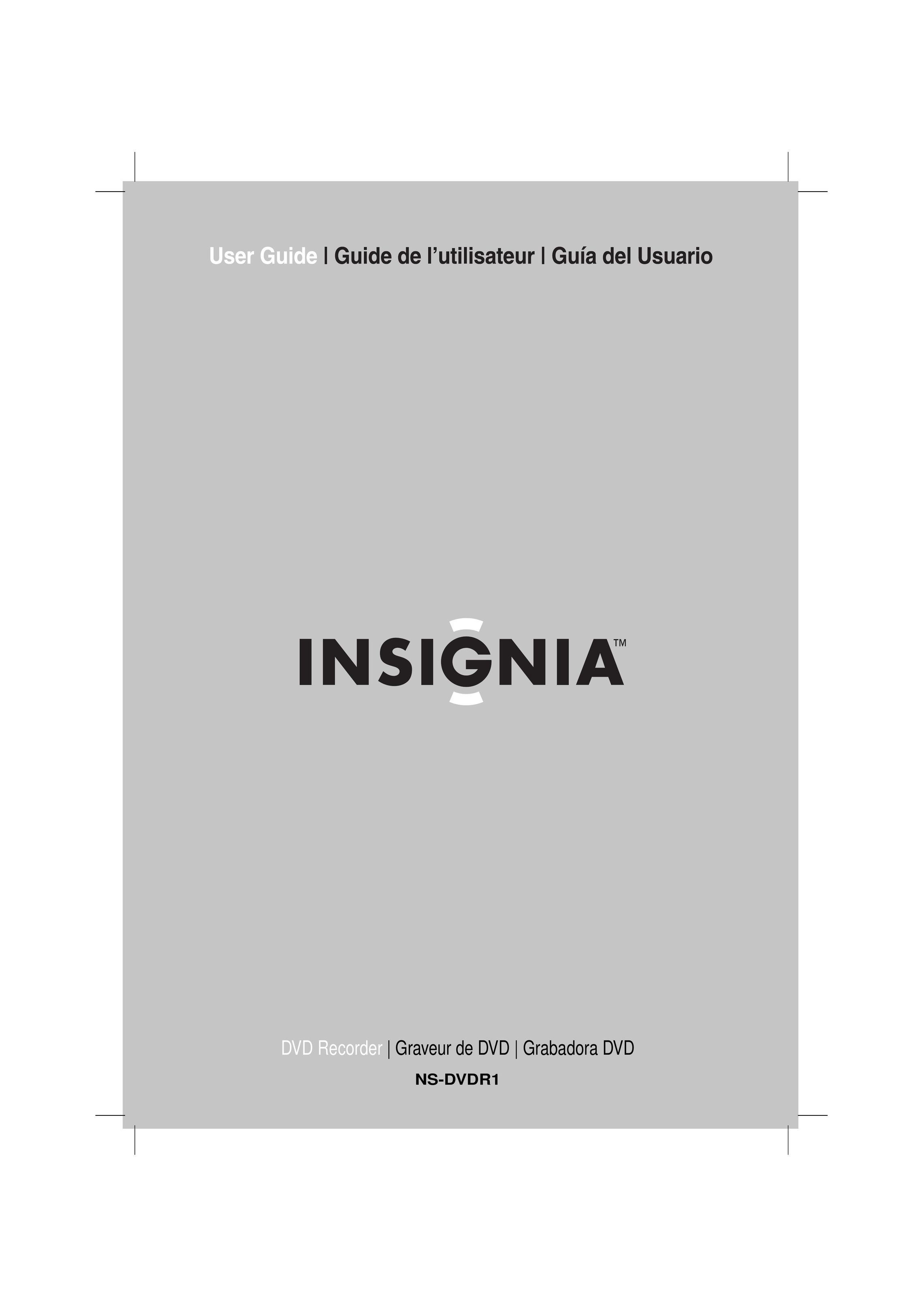 Insignia NS-DVDR1 DVD Recorder User Manual