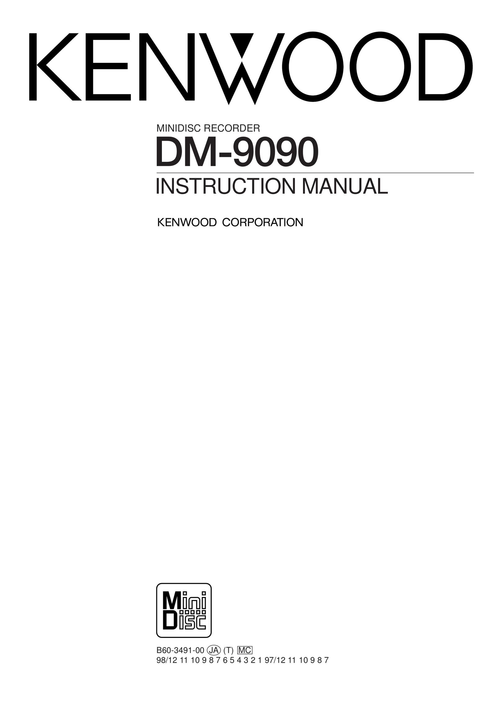 Kenwood DM-9090 DVD Recorder User Manual