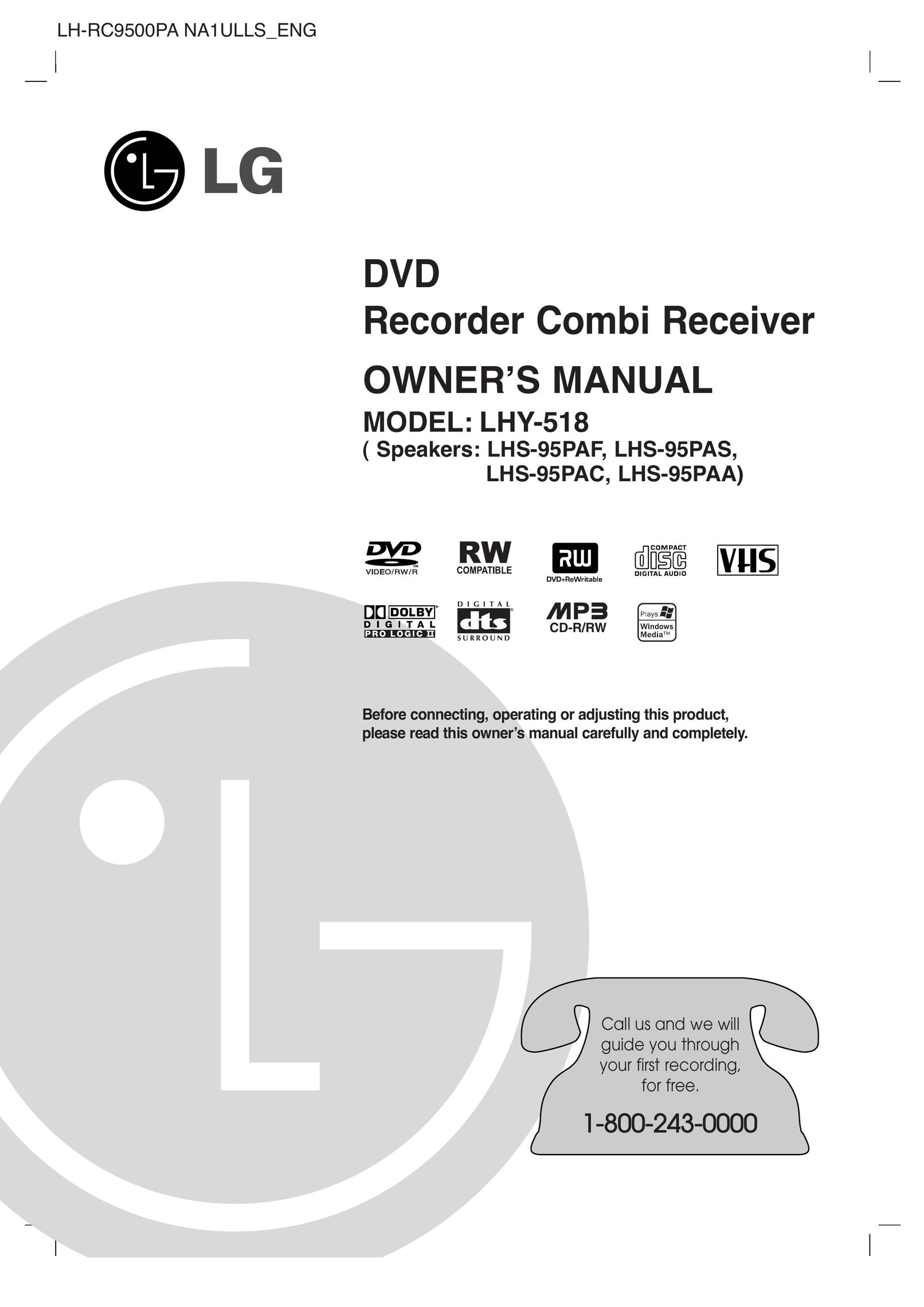 LG Electronics LHY-518 DVD Recorder User Manual