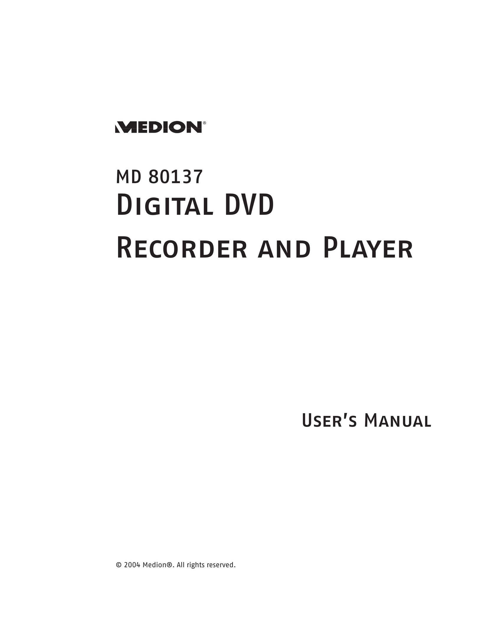 Medion MD 80137 DVD Recorder User Manual