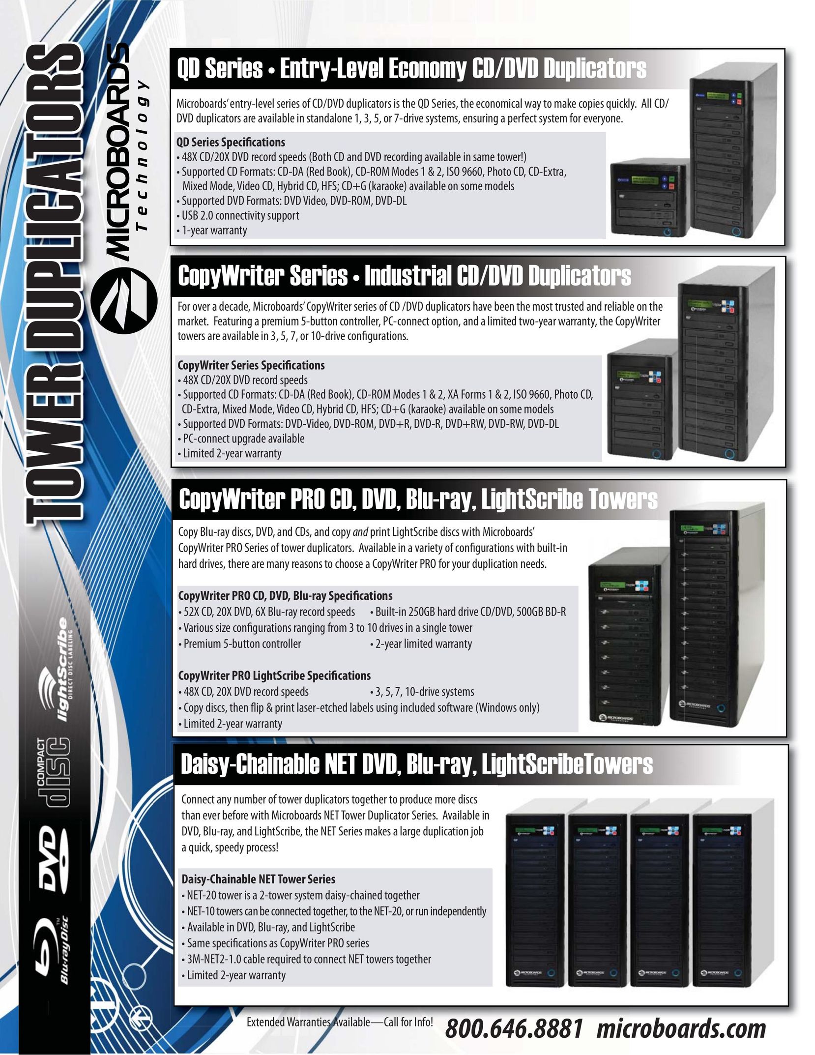 MicroBoards Technology CopyWriter PRO Blu-ray DVD Recorder User Manual