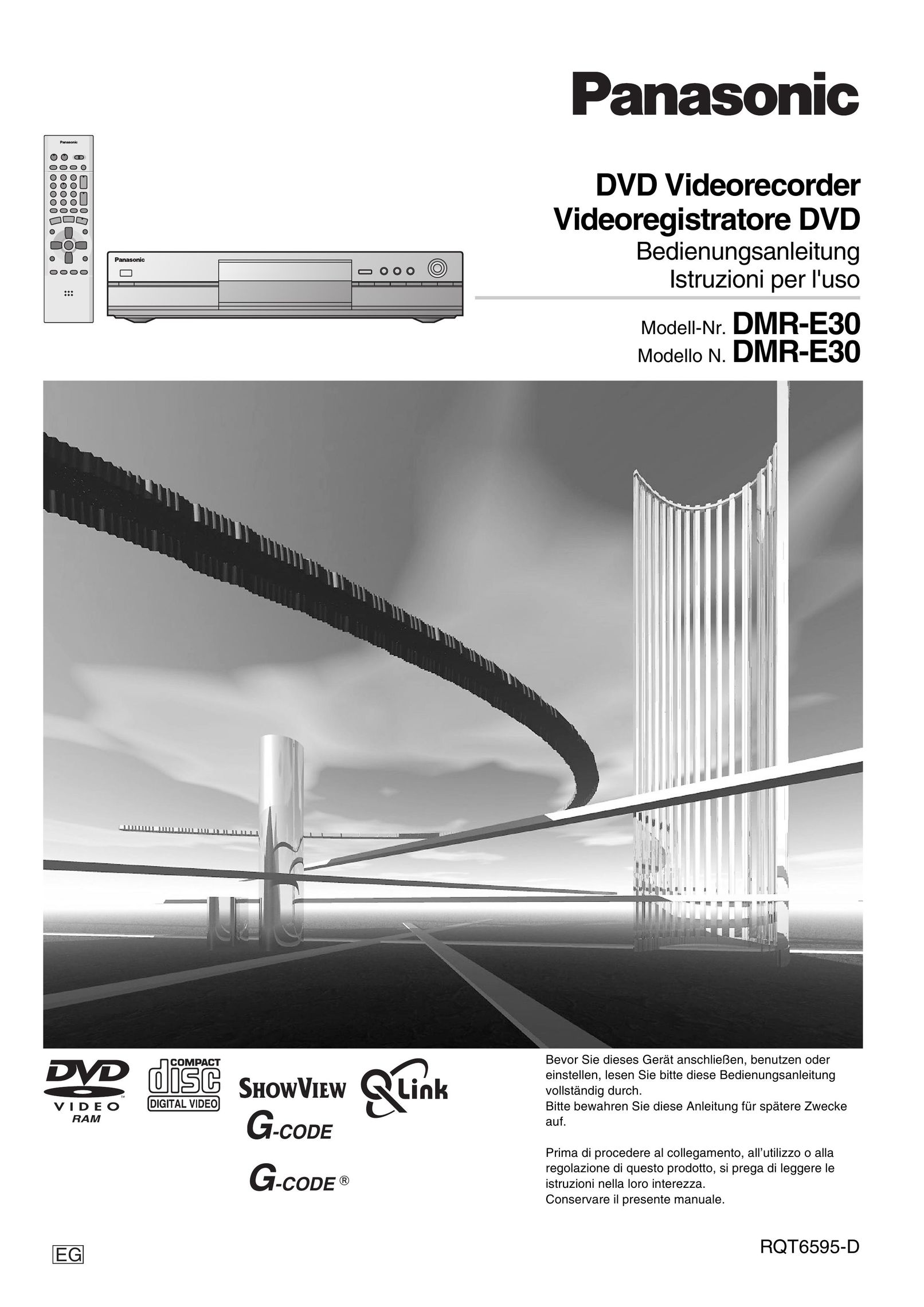 Panasonic DMR-E30 DVD Recorder User Manual