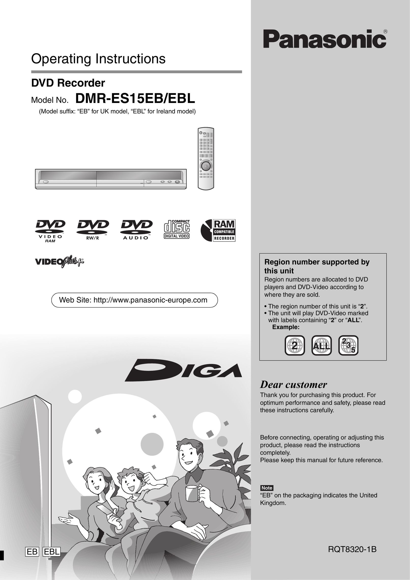Panasonic DMR-ES15EB DVD Recorder User Manual