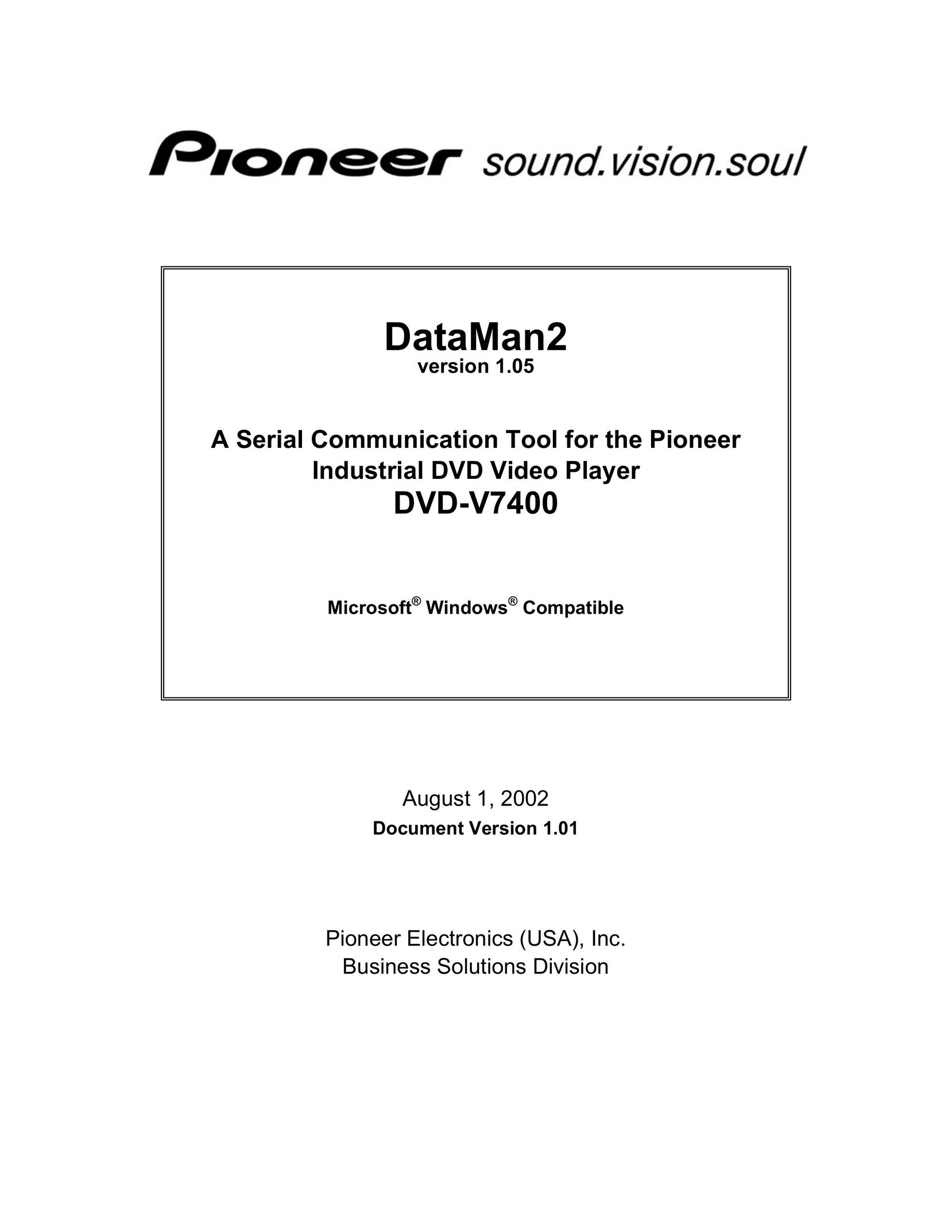 Pioneer DVD-V7400 DVD Recorder User Manual