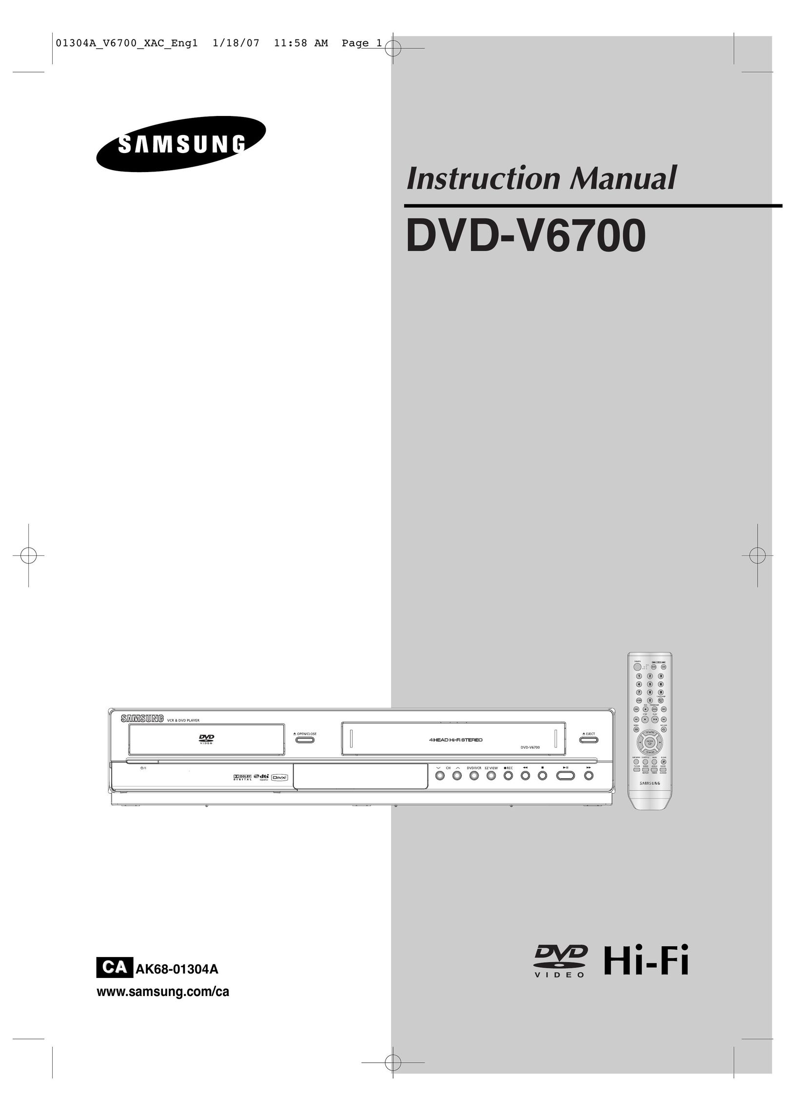 Samsung 20070205090323359 DVD Recorder User Manual