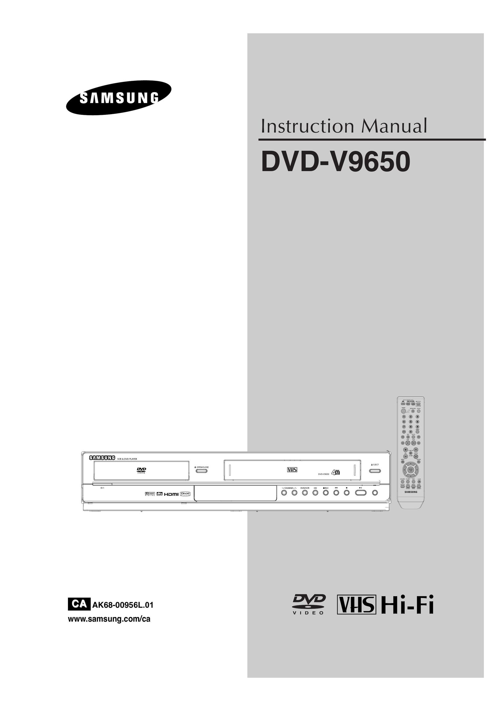 Samsung AK68-00956L/01 DVD Recorder User Manual