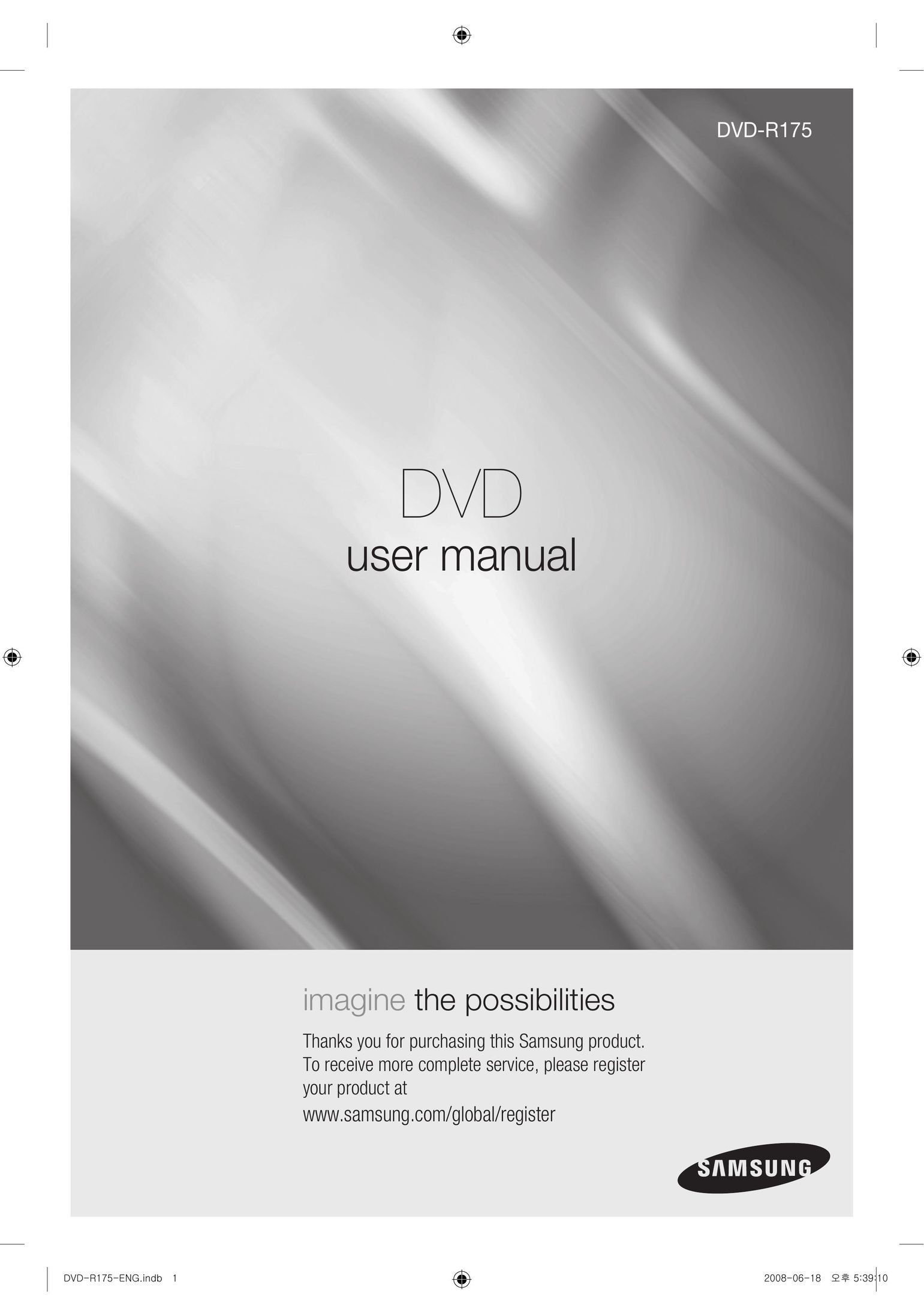 Samsung DVD-R175 DVD Recorder User Manual