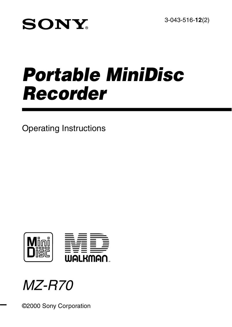 Sony MZ-R70 DVD Recorder User Manual