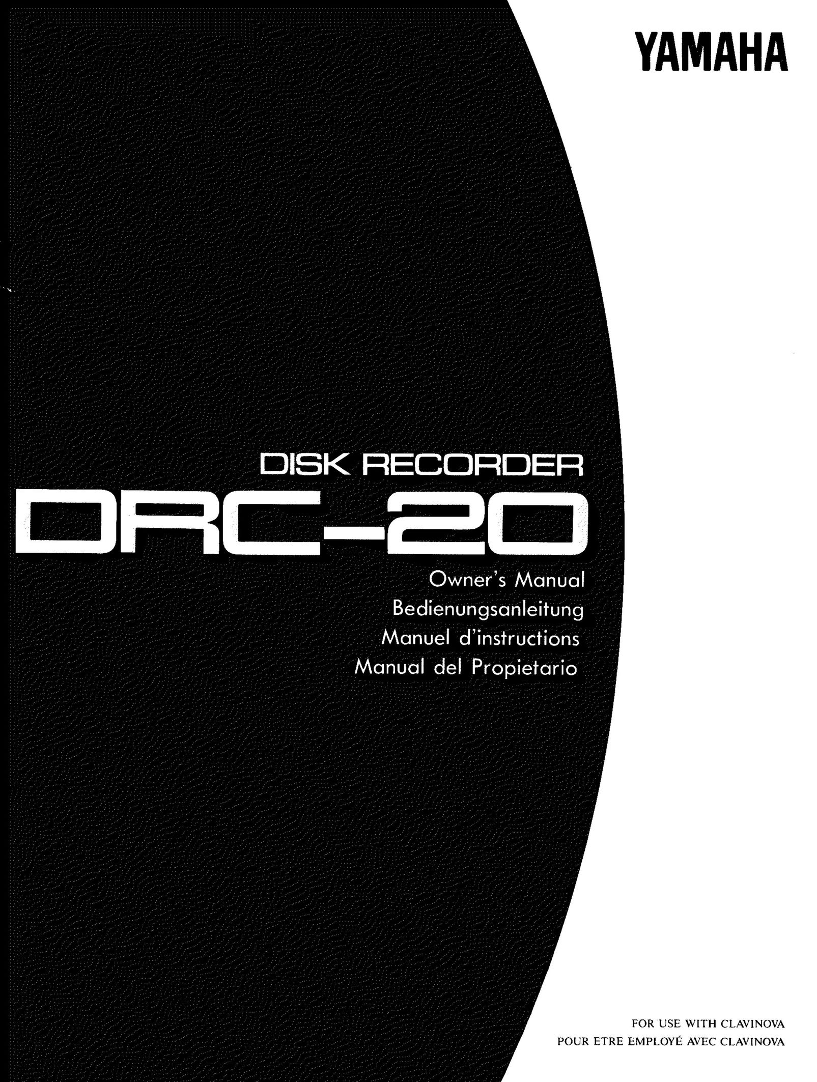 Yamaha DRC-20 DVD Recorder User Manual