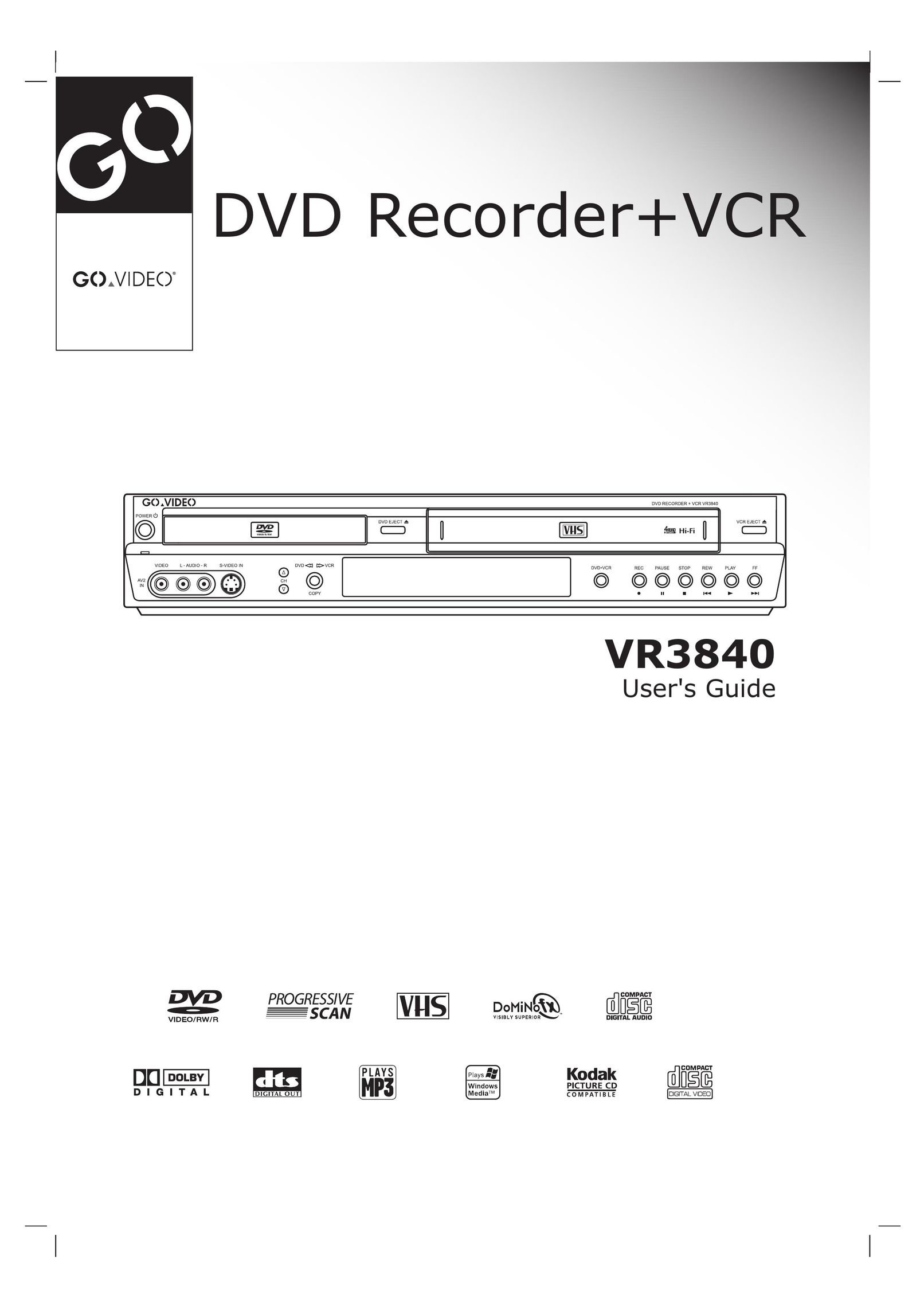 Go-Video VR3840 DVD VCR Combo User Manual