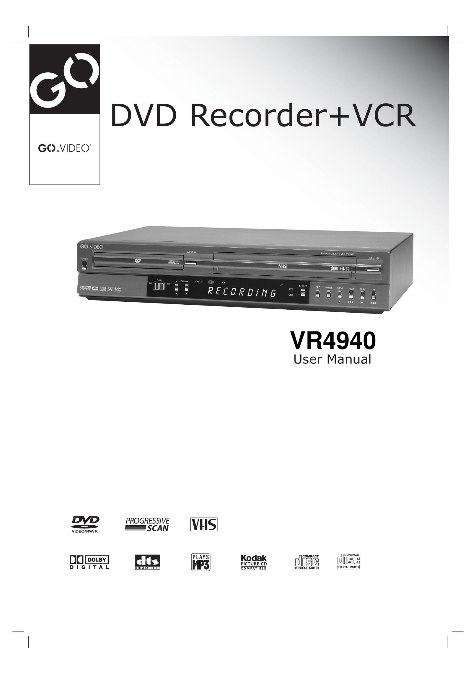 Go-Video VR4940 DVD VCR Combo User Manual