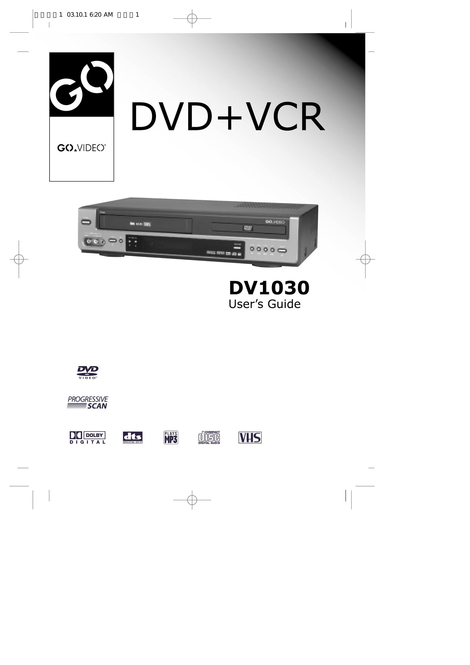 GoVideo DV1030 DVD VCR Combo User Manual