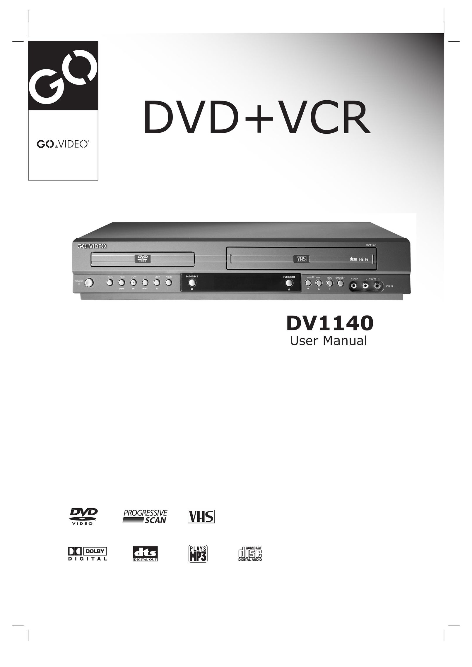 GoVideo DV1140 DVD VCR Combo User Manual