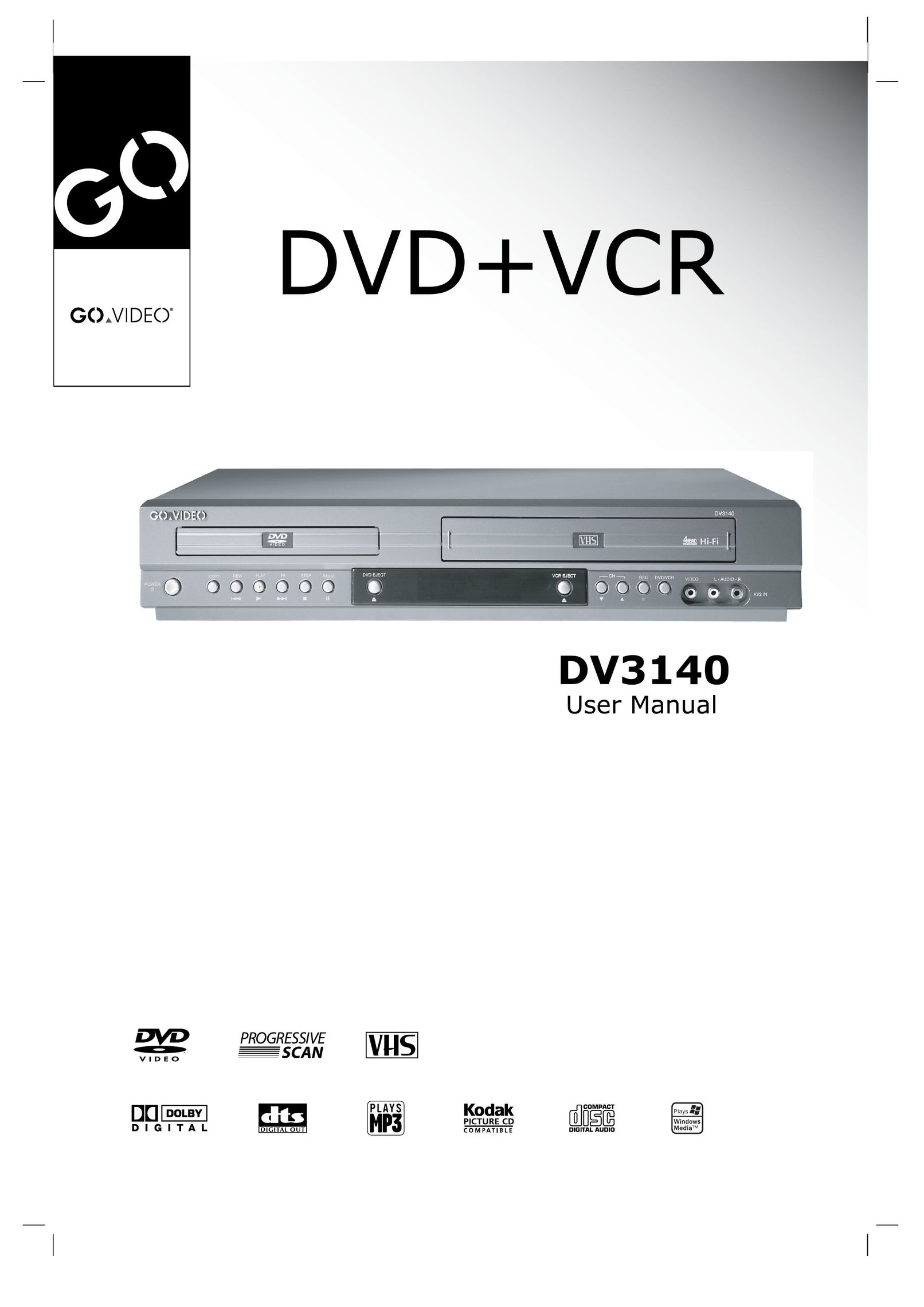 GoVideo DV3140 DVD VCR Combo User Manual