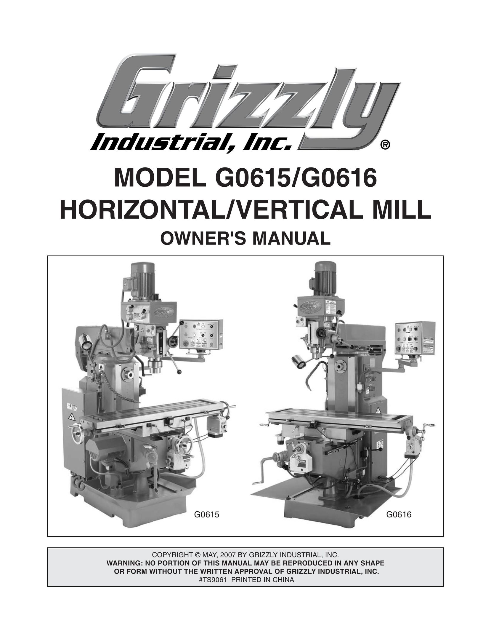Grizzly G0615/G0616 DVD VCR Combo User Manual