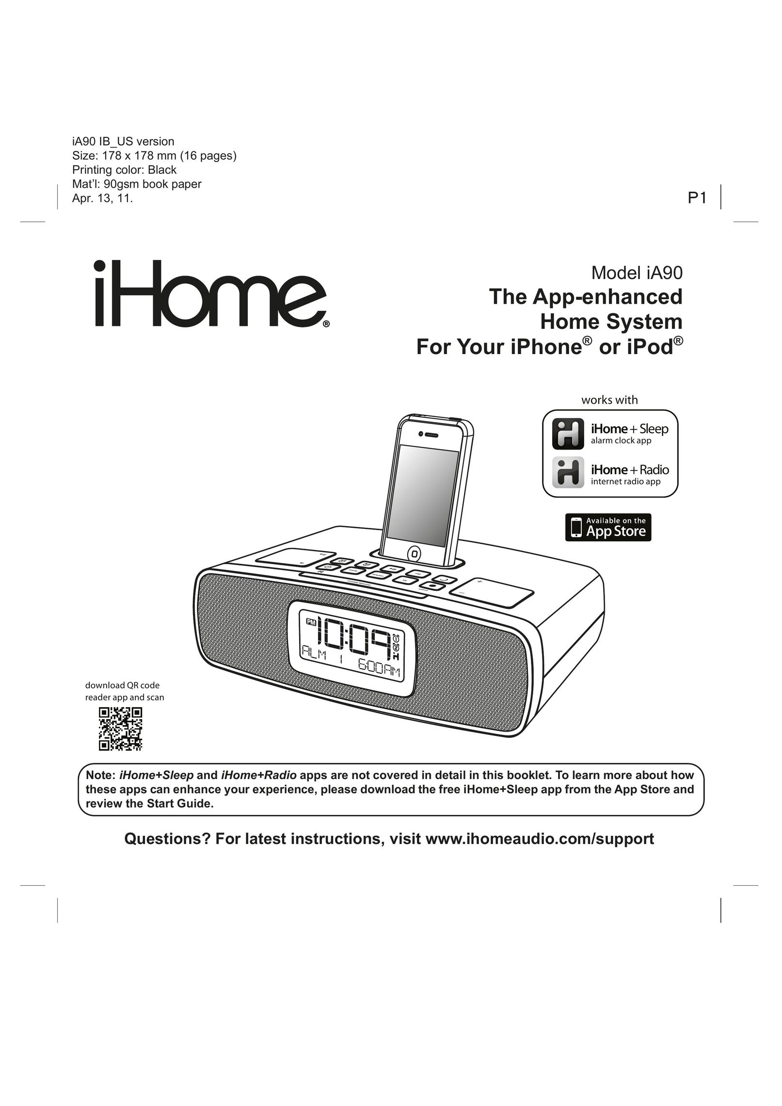 iHome IA90 DVD VCR Combo User Manual