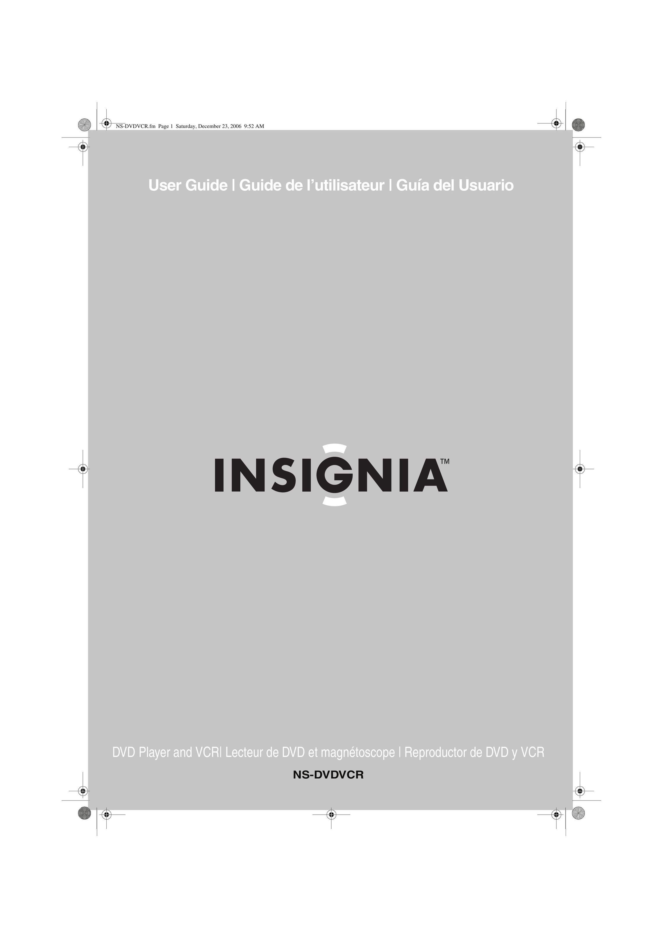 Insignia 55423-3645 DVD VCR Combo User Manual
