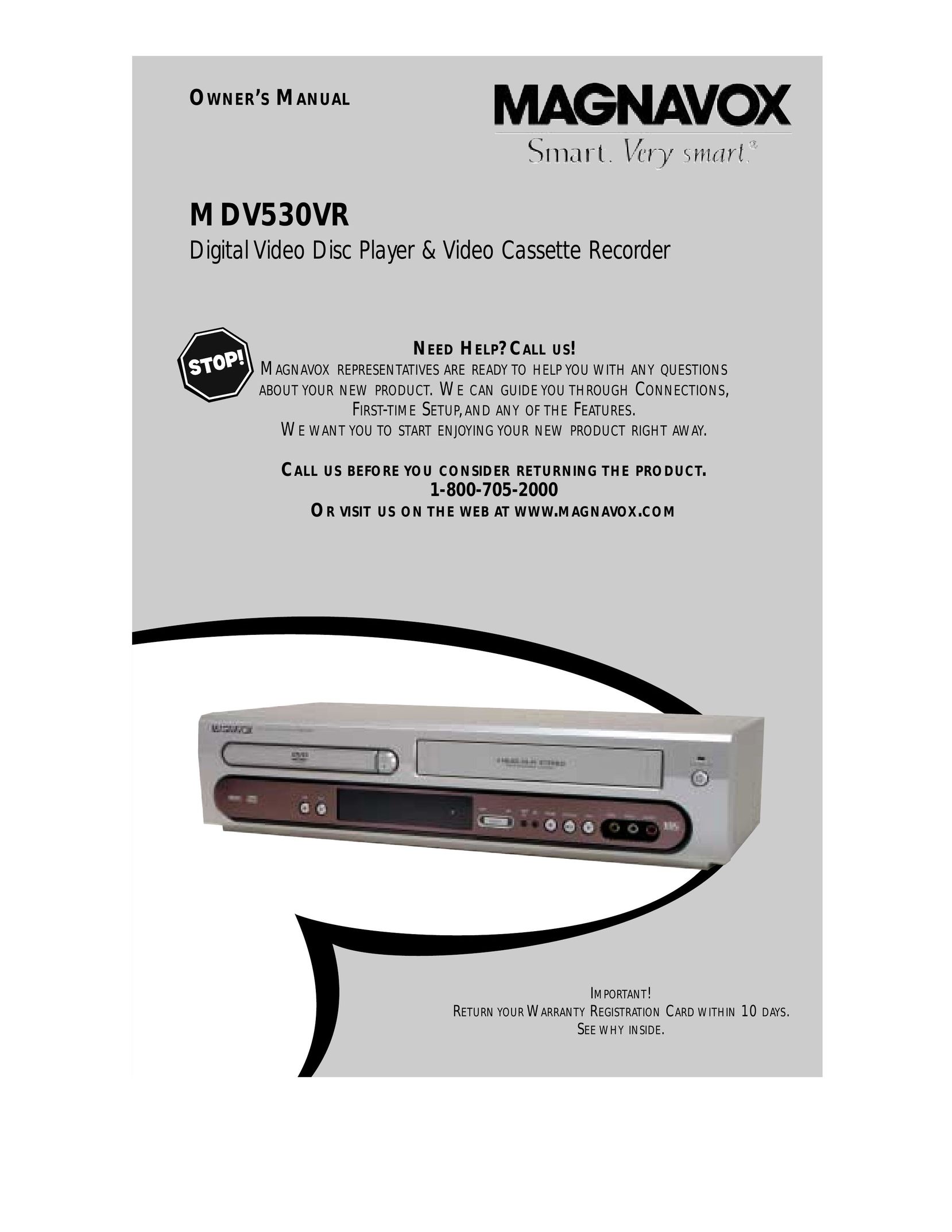 Magnavox MDV 530 VR DVD VCR Combo User Manual