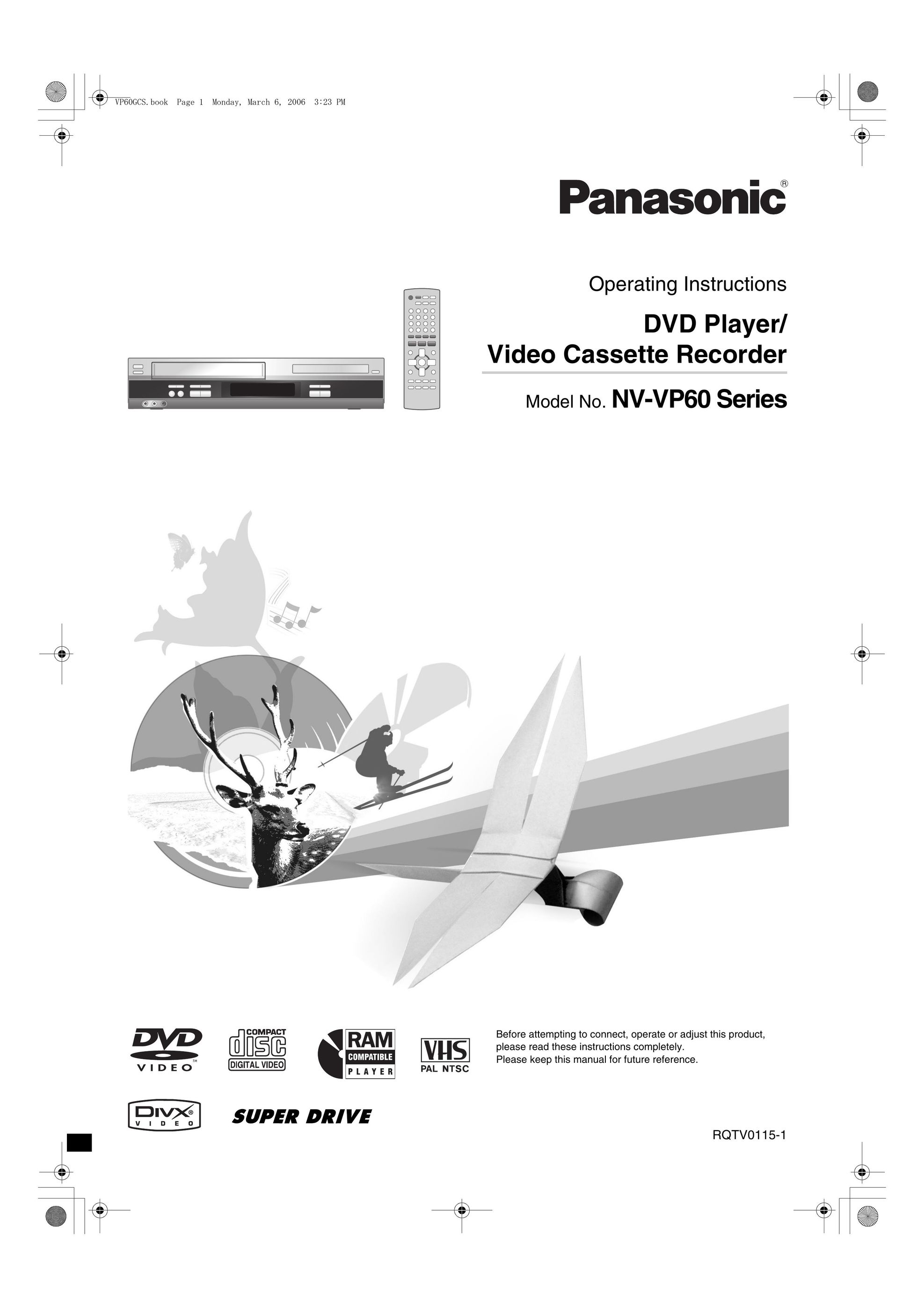 Panasonic NV-VP60 Series DVD VCR Combo User Manual