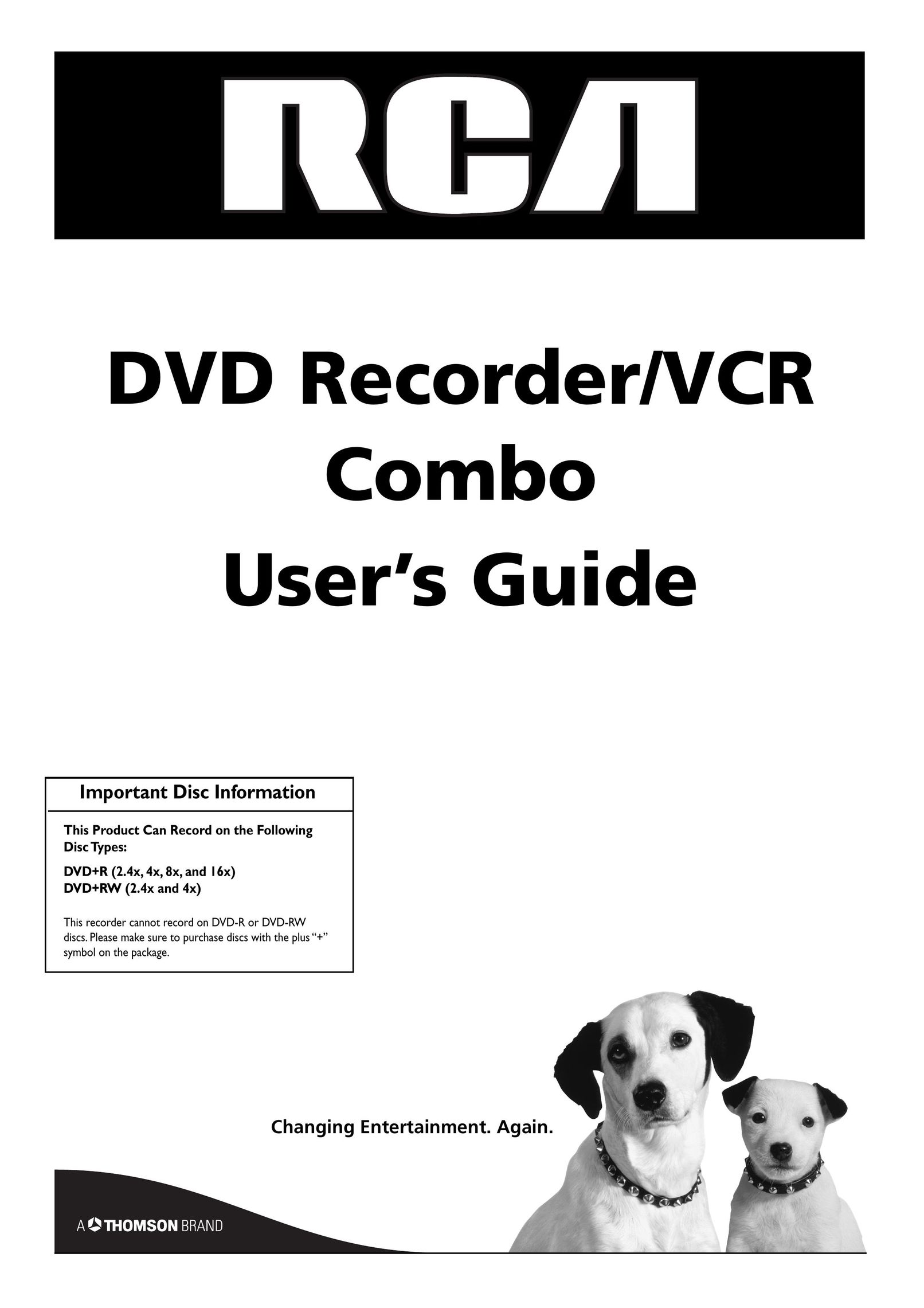 RCA DVD Recorder/VCR Combo DVD VCR Combo User Manual