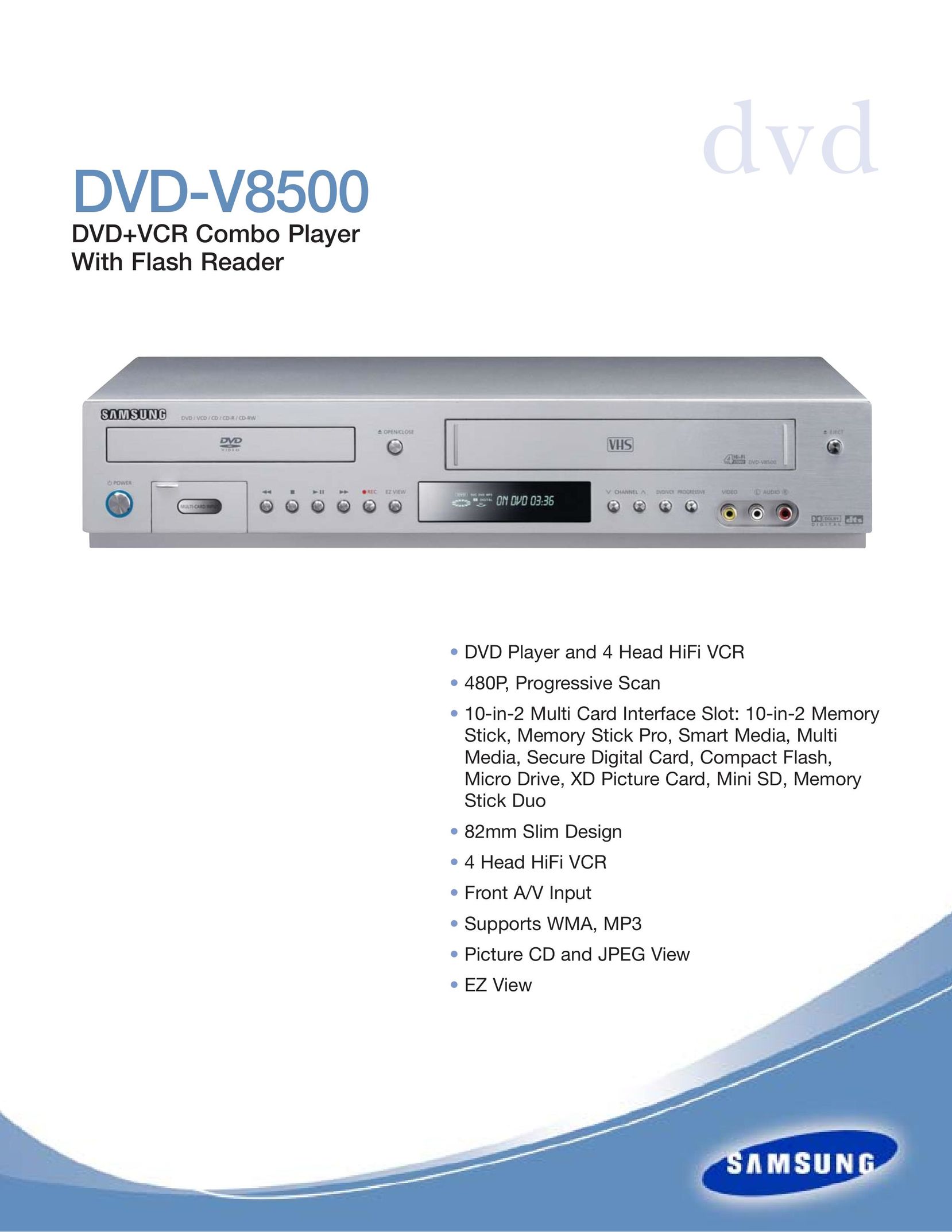 Samsung DVD-V8500 DVD VCR Combo User Manual
