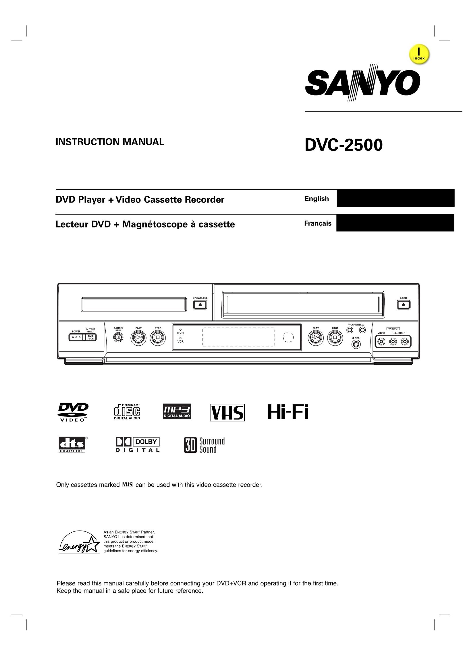 Sanyo DVC-2500 DVD VCR Combo User Manual