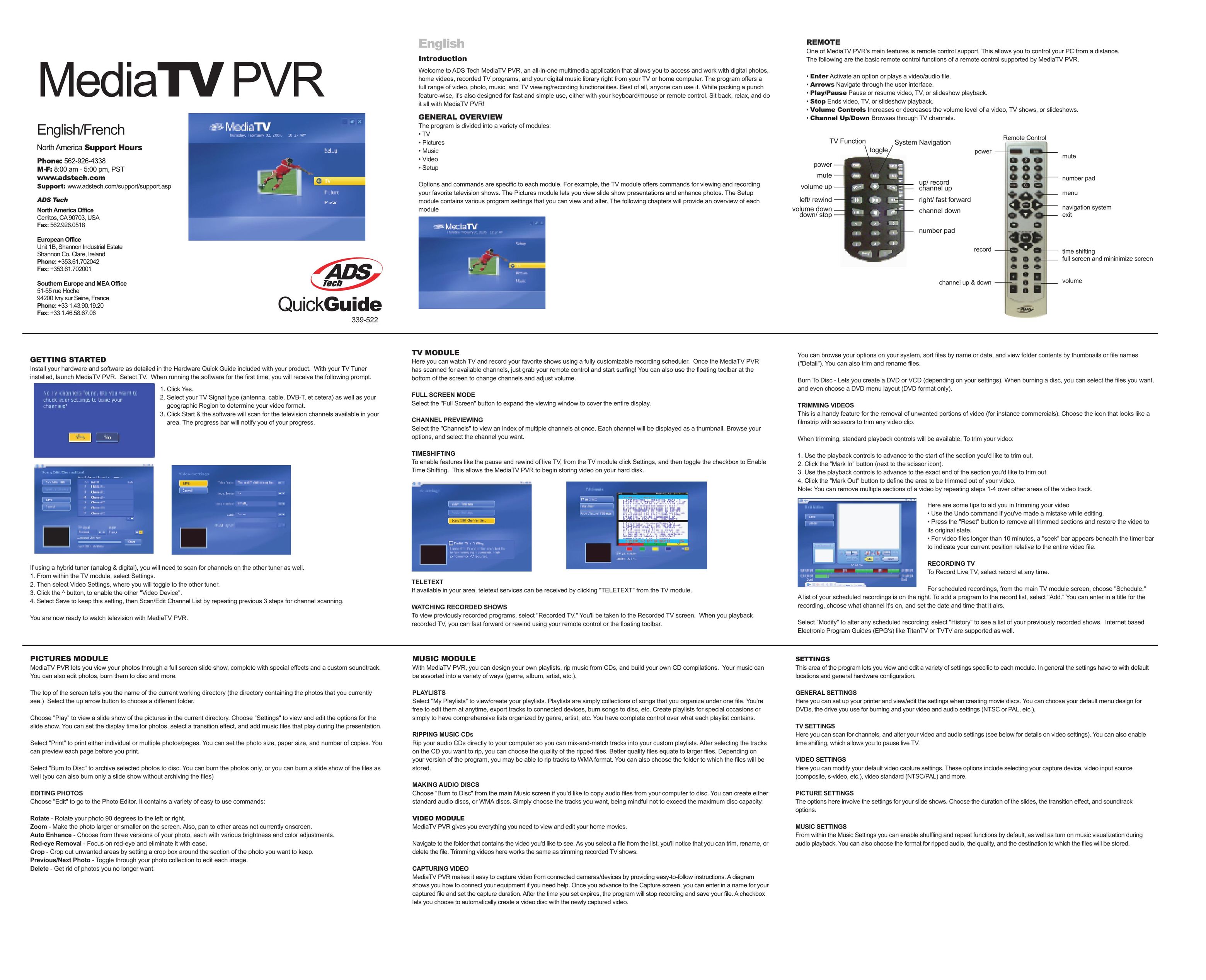 ADS Technologies DVR DVR User Manual