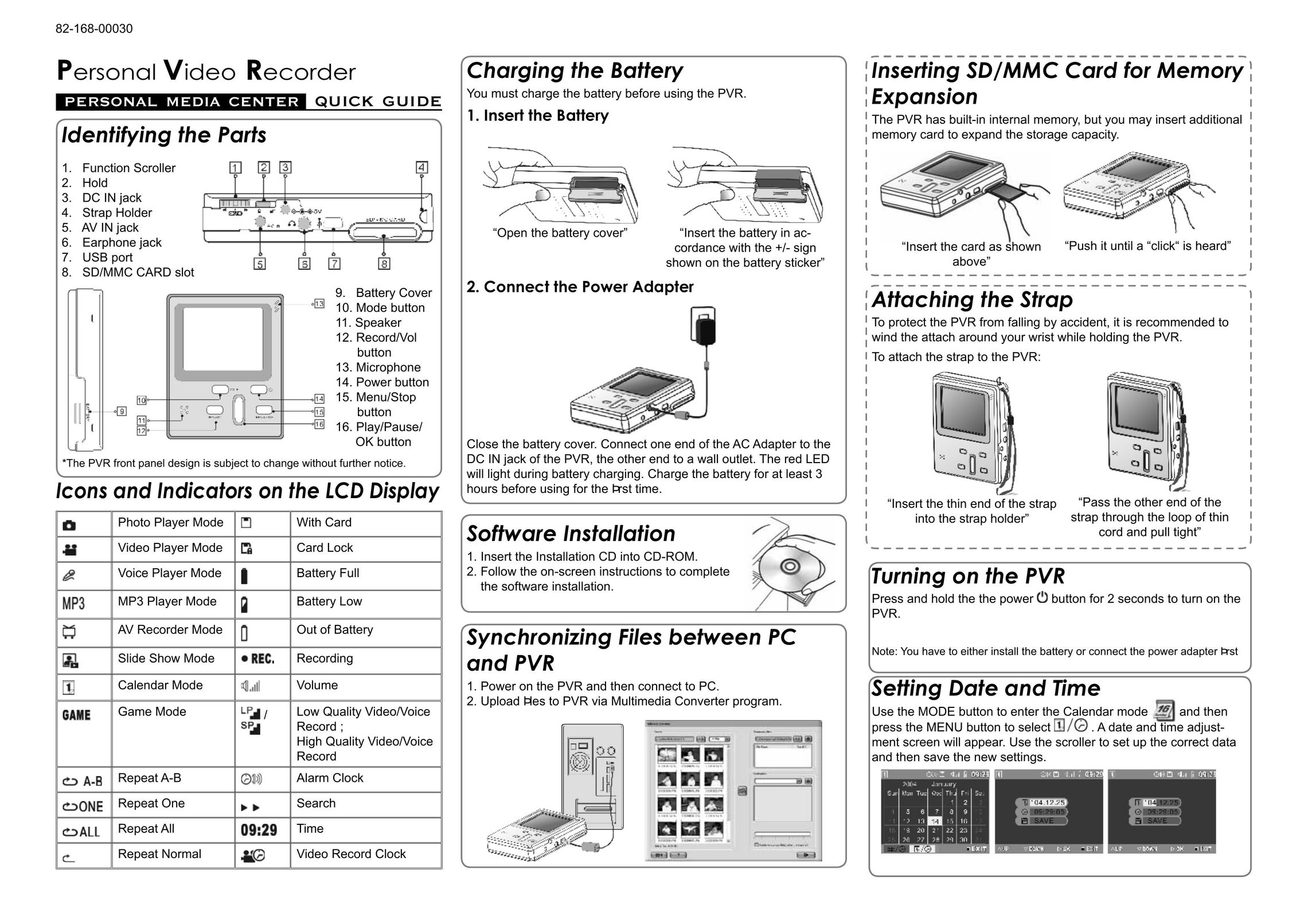 Audiovox 82-168-00030 DVR User Manual