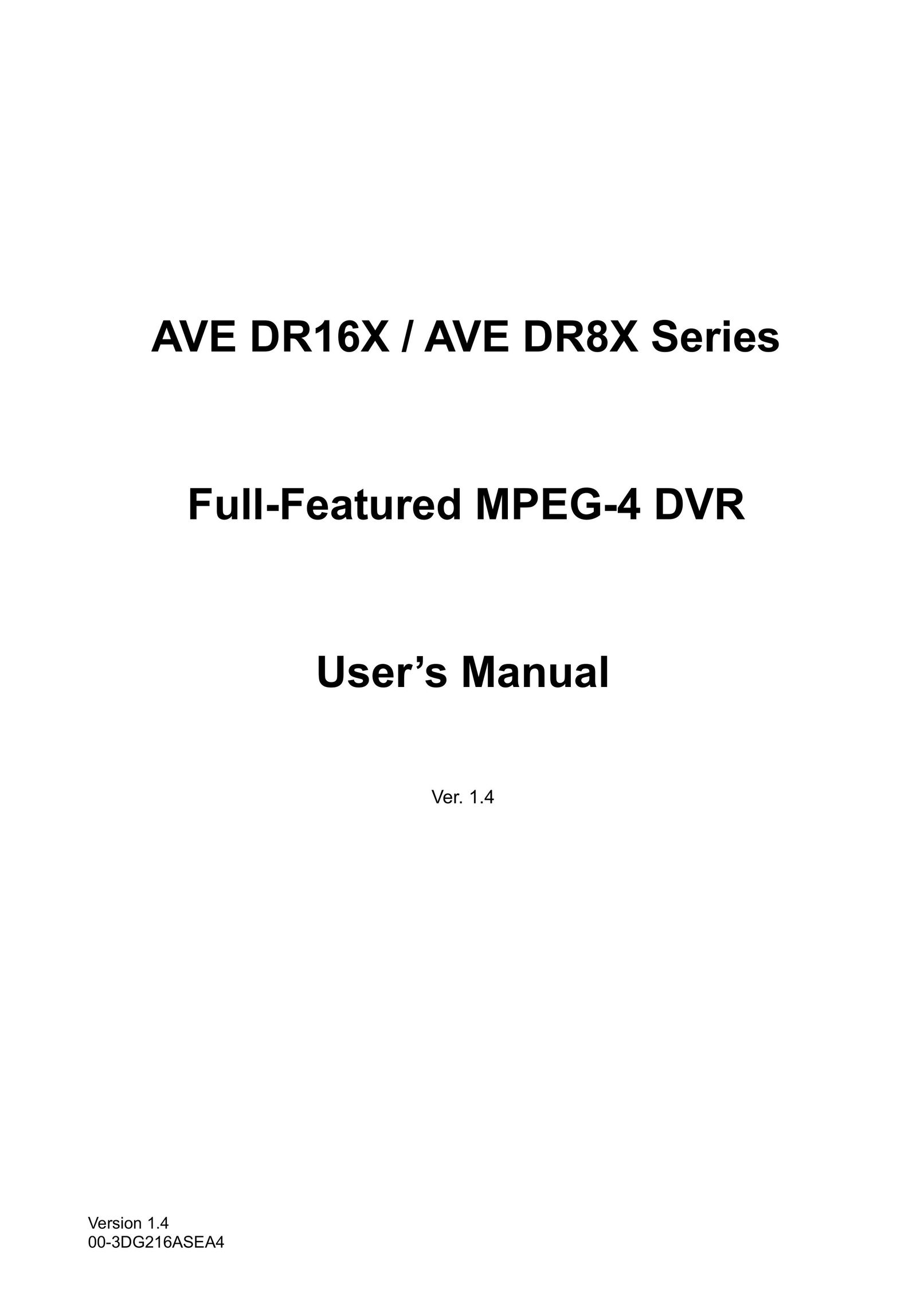 AVE MV DR8X DVR User Manual