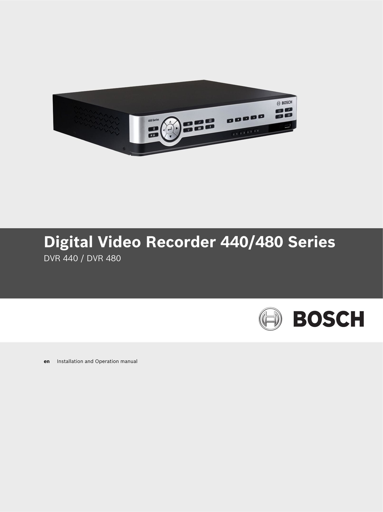 Bosch Appliances DVR 440 DVR User Manual