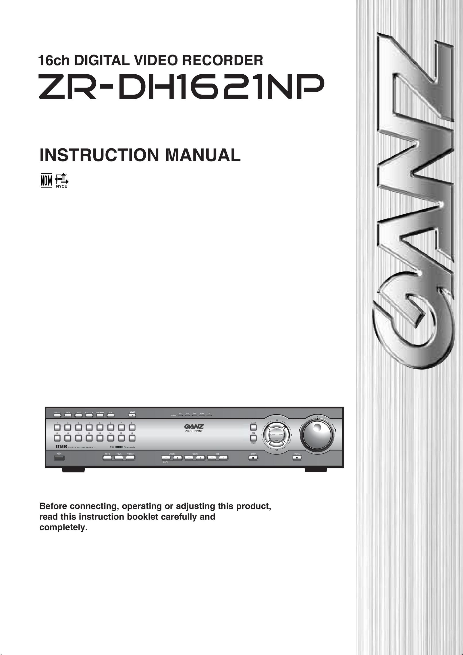 CBC ZR-DH1621NP DVR User Manual