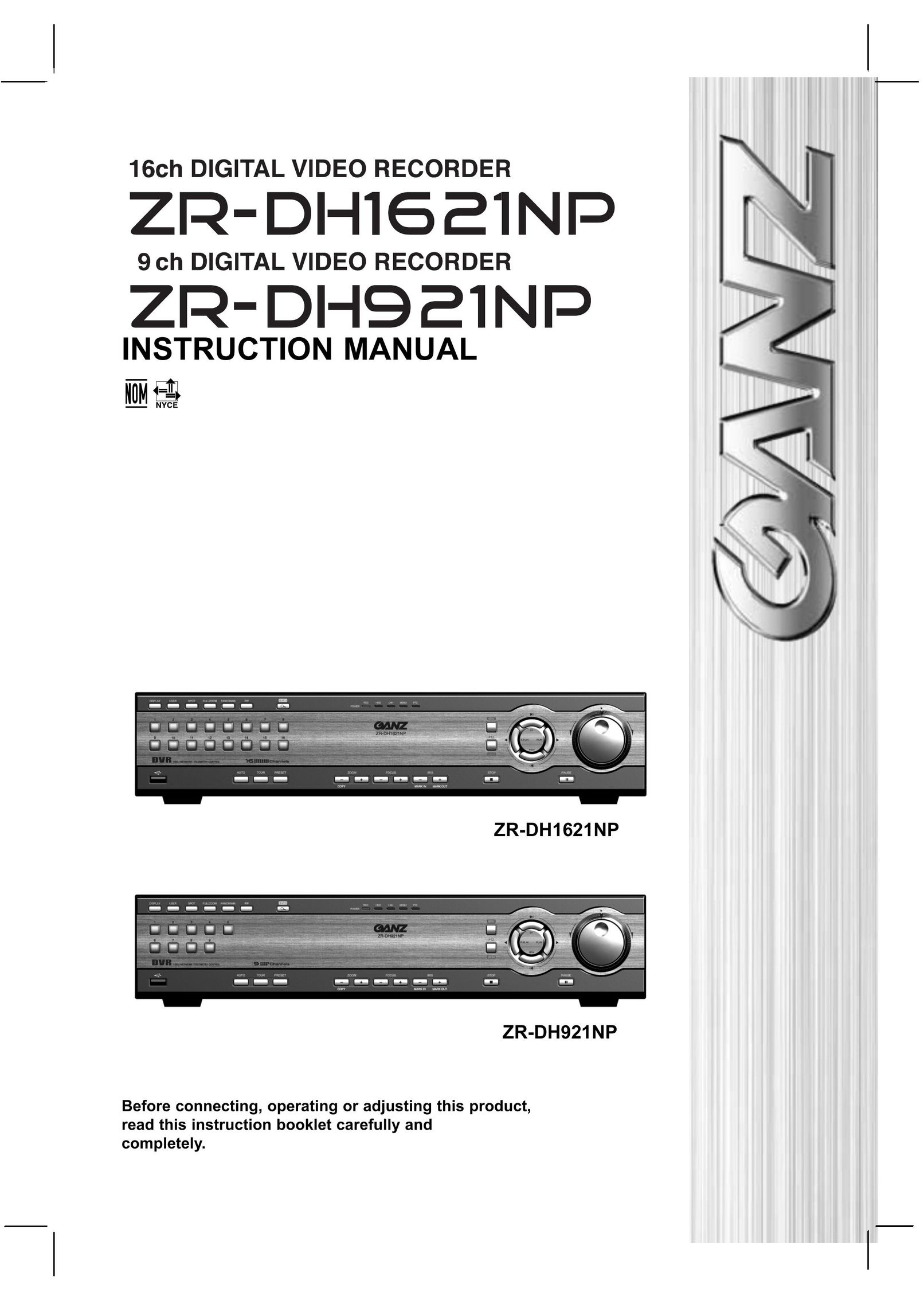 CBC ZR-DH921NP DVR User Manual