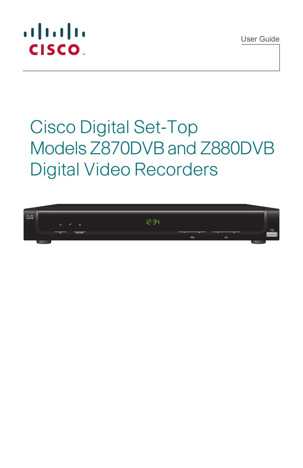 Cisco Systems Z870DVB DVR User Manual
