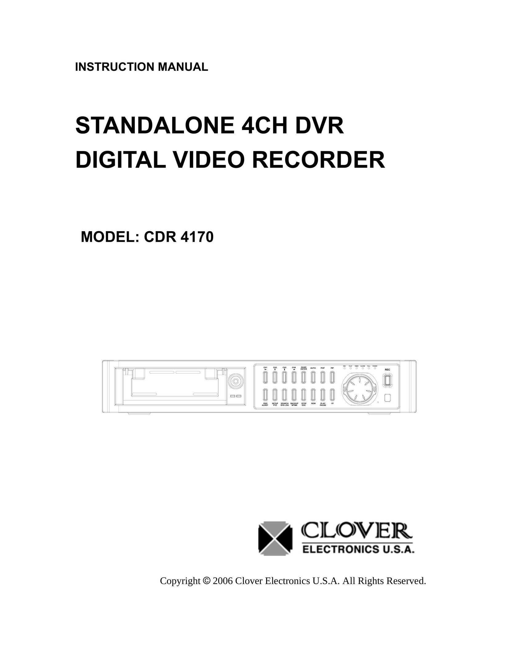 Clover Electronics CDR 4170 DVR User Manual