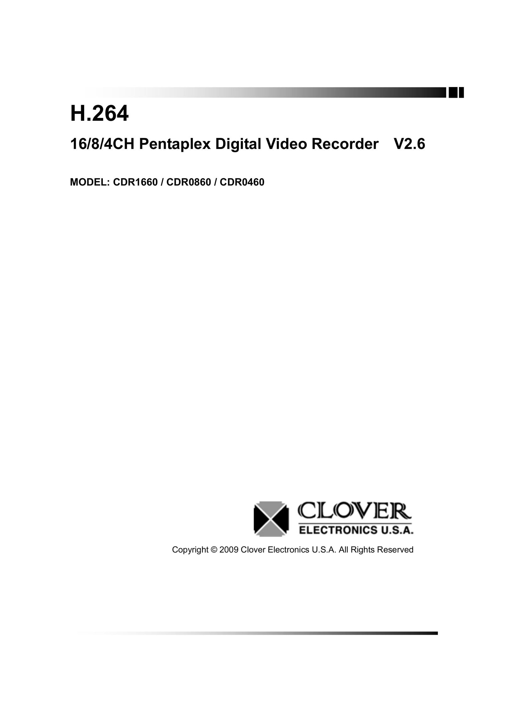 Clover Electronics CDR0860 DVR User Manual