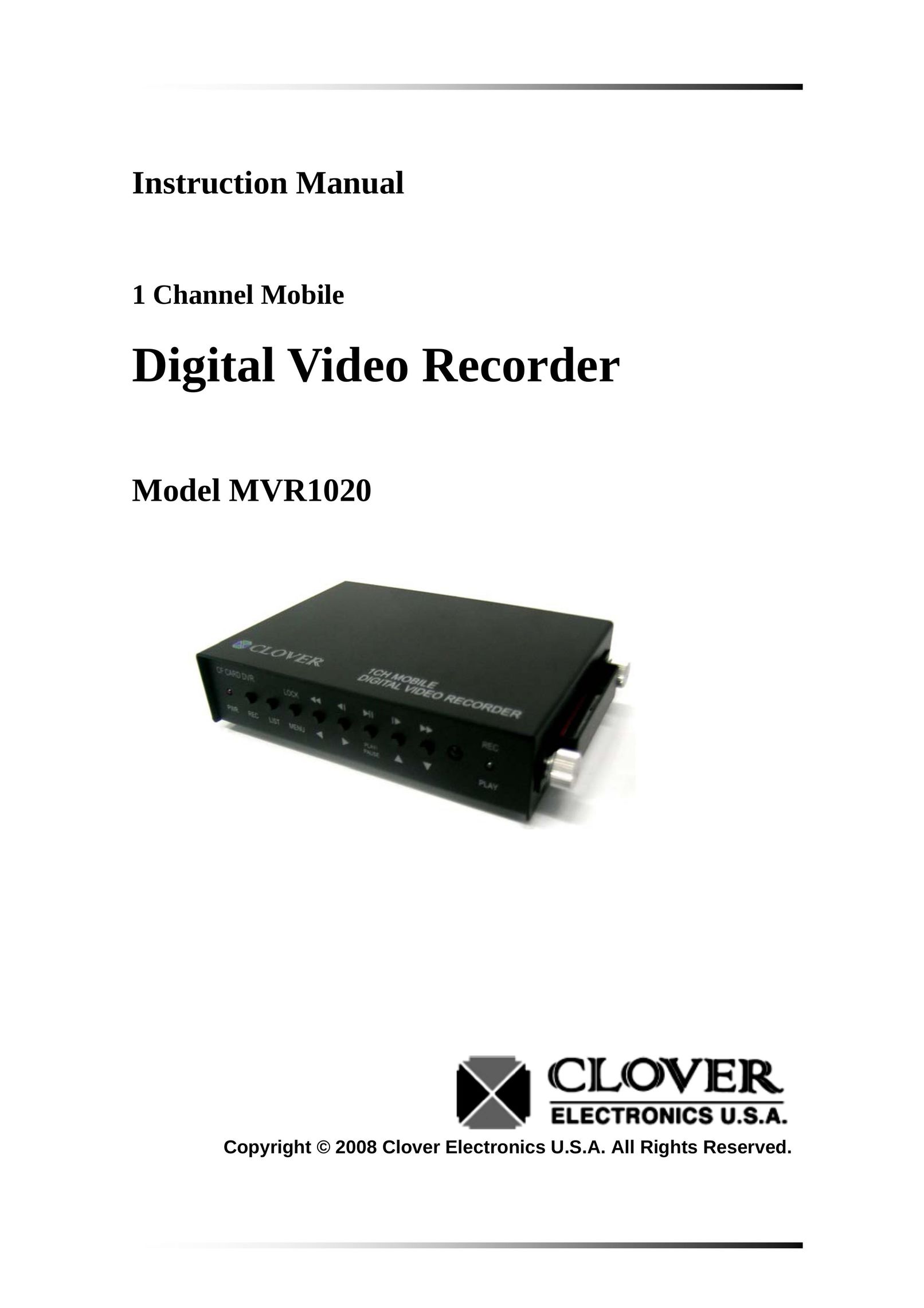 Clover Electronics MVR1020 DVR User Manual