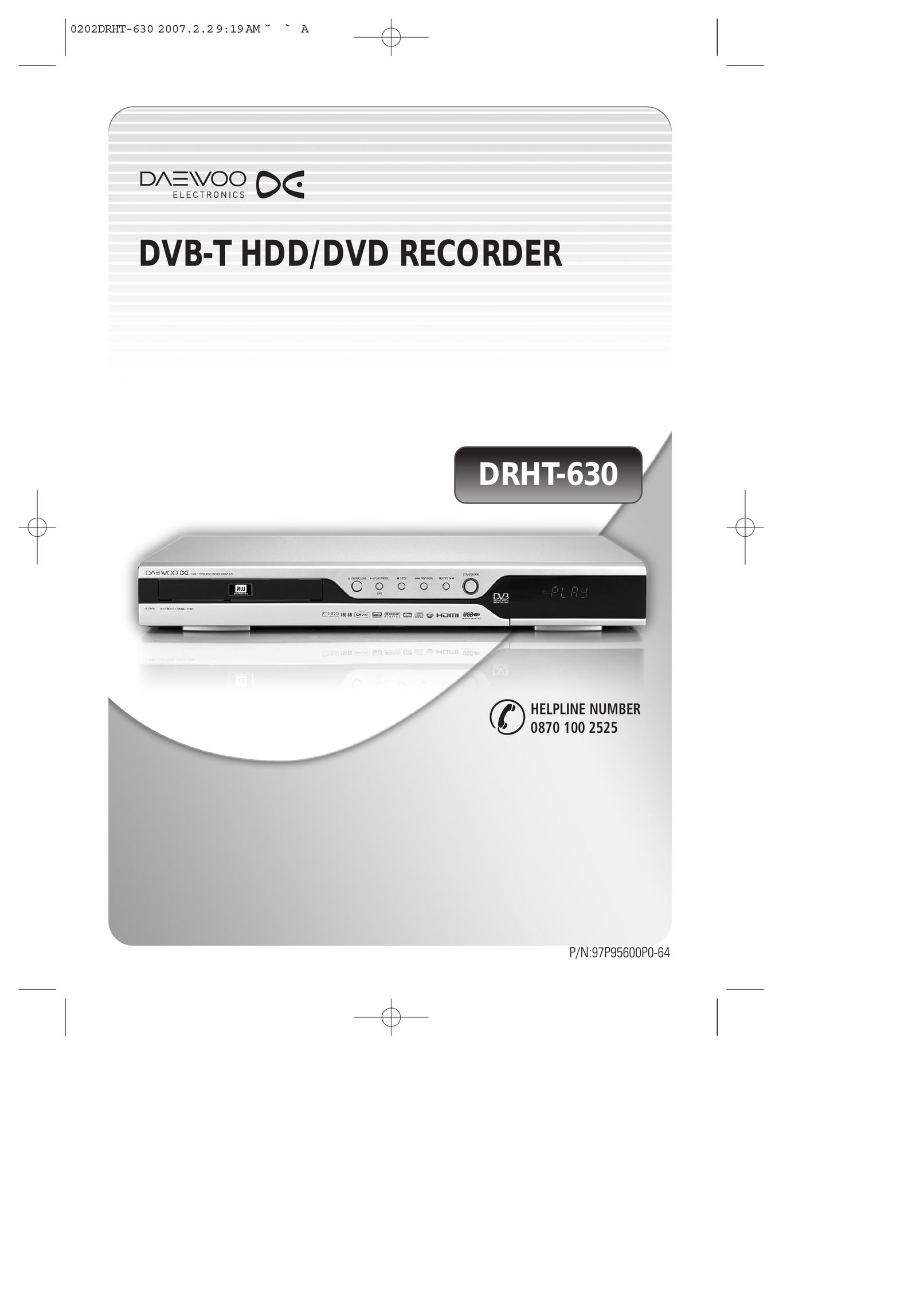 Daewoo DRHT-630 DVR User Manual