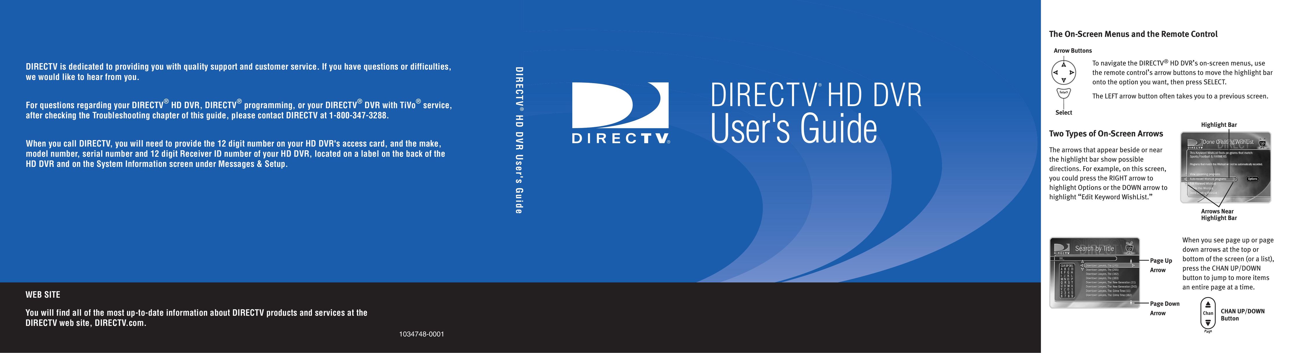 DirecTV HR10-250 DVR User Manual