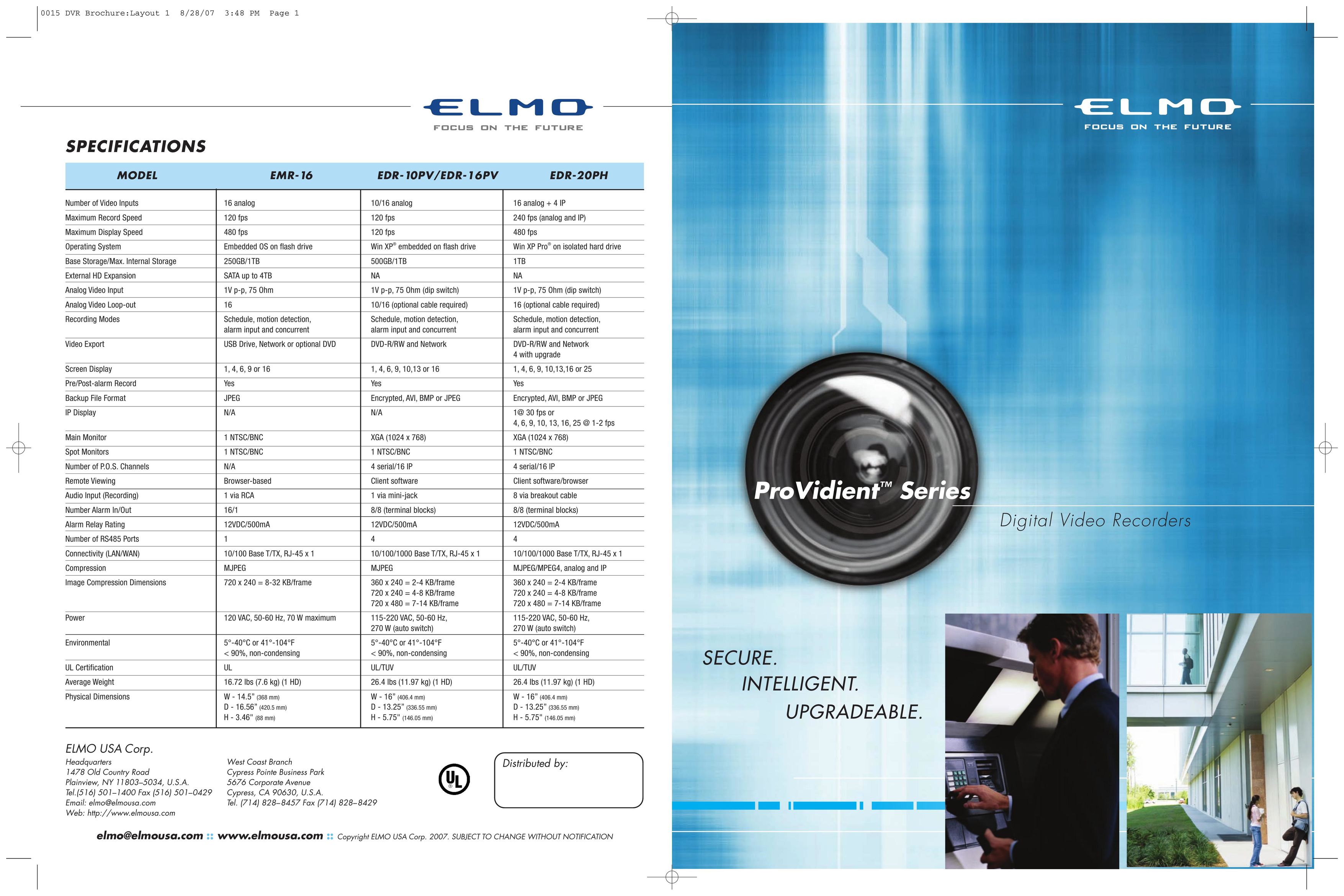 Elmo EDR-10PV DVR User Manual