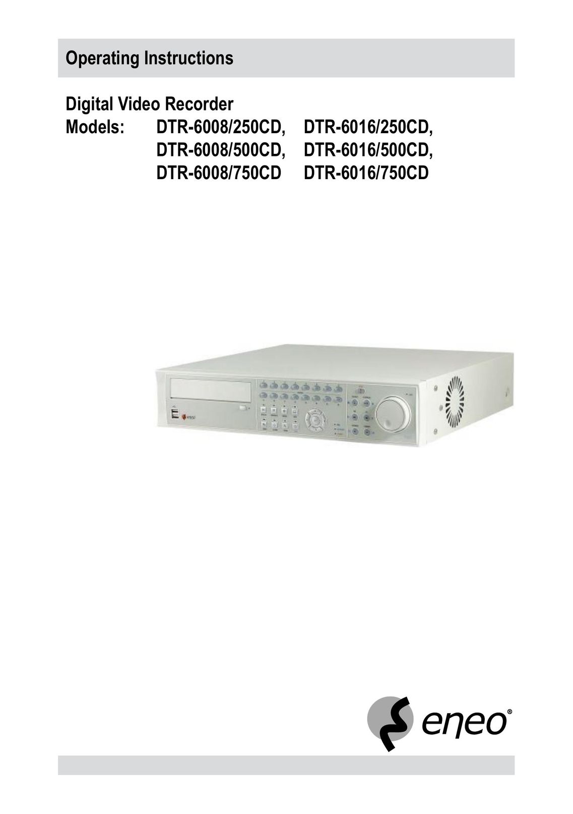 Epson DTR-6008/500CD DVR User Manual