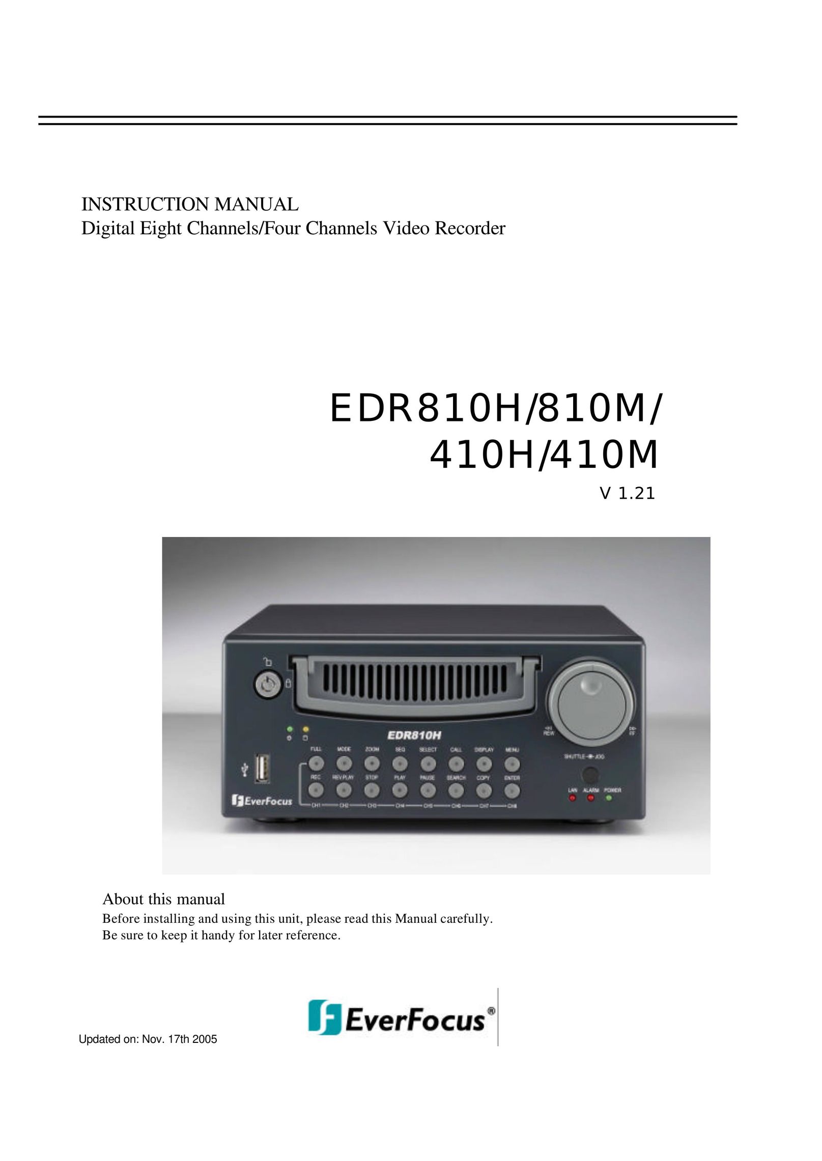 EverFocus 410H DVR User Manual