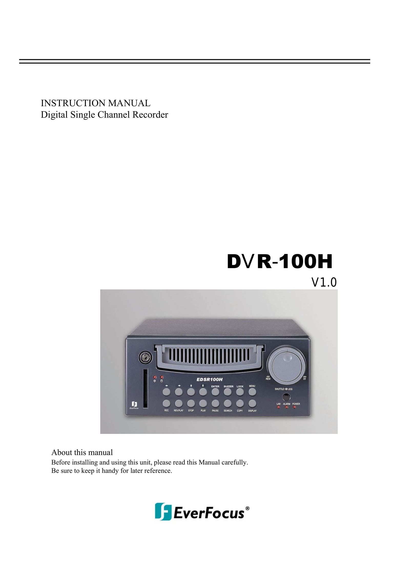 EverFocus DVR-100H DVR User Manual