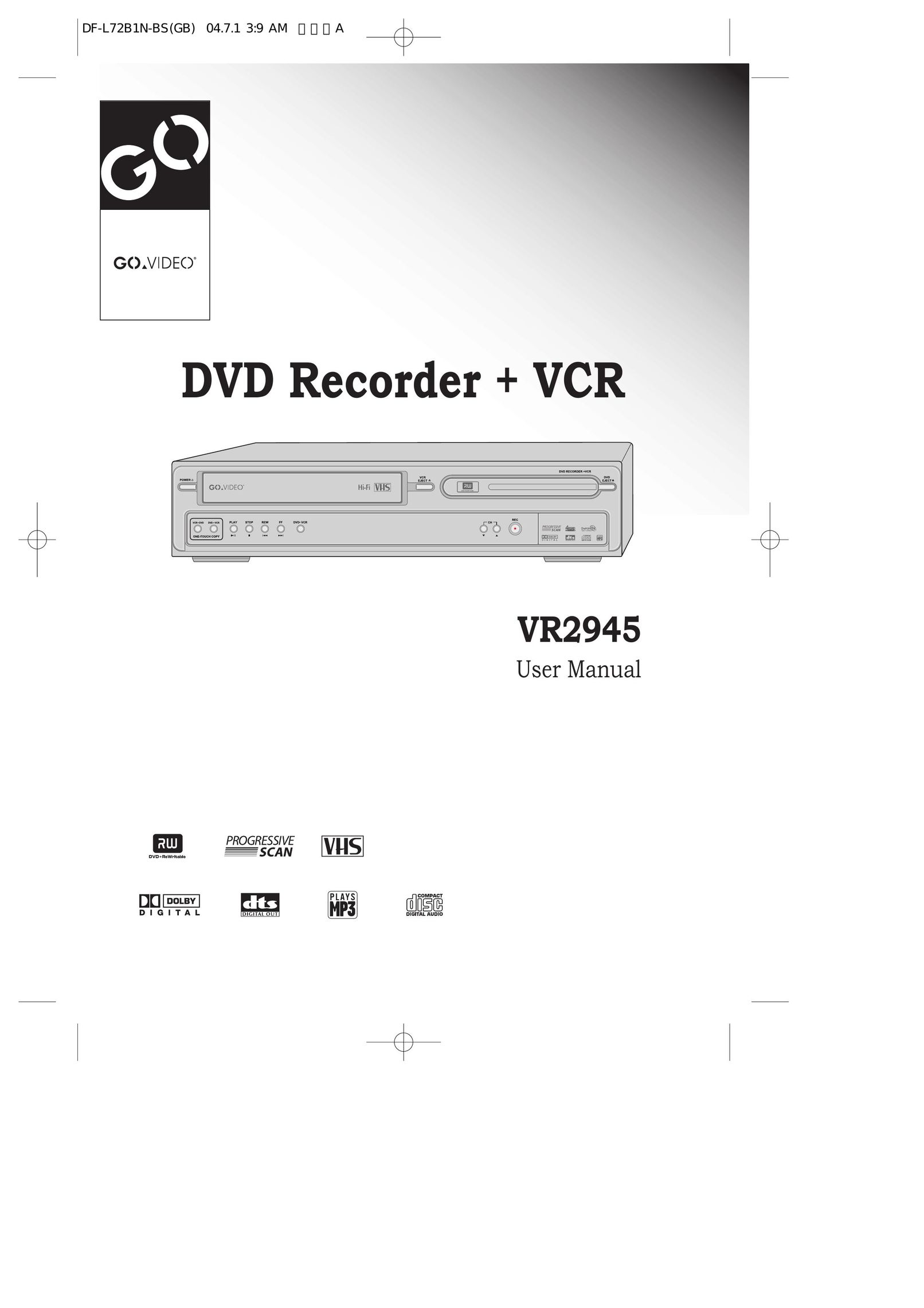 Go-Video VR2945 DVR User Manual