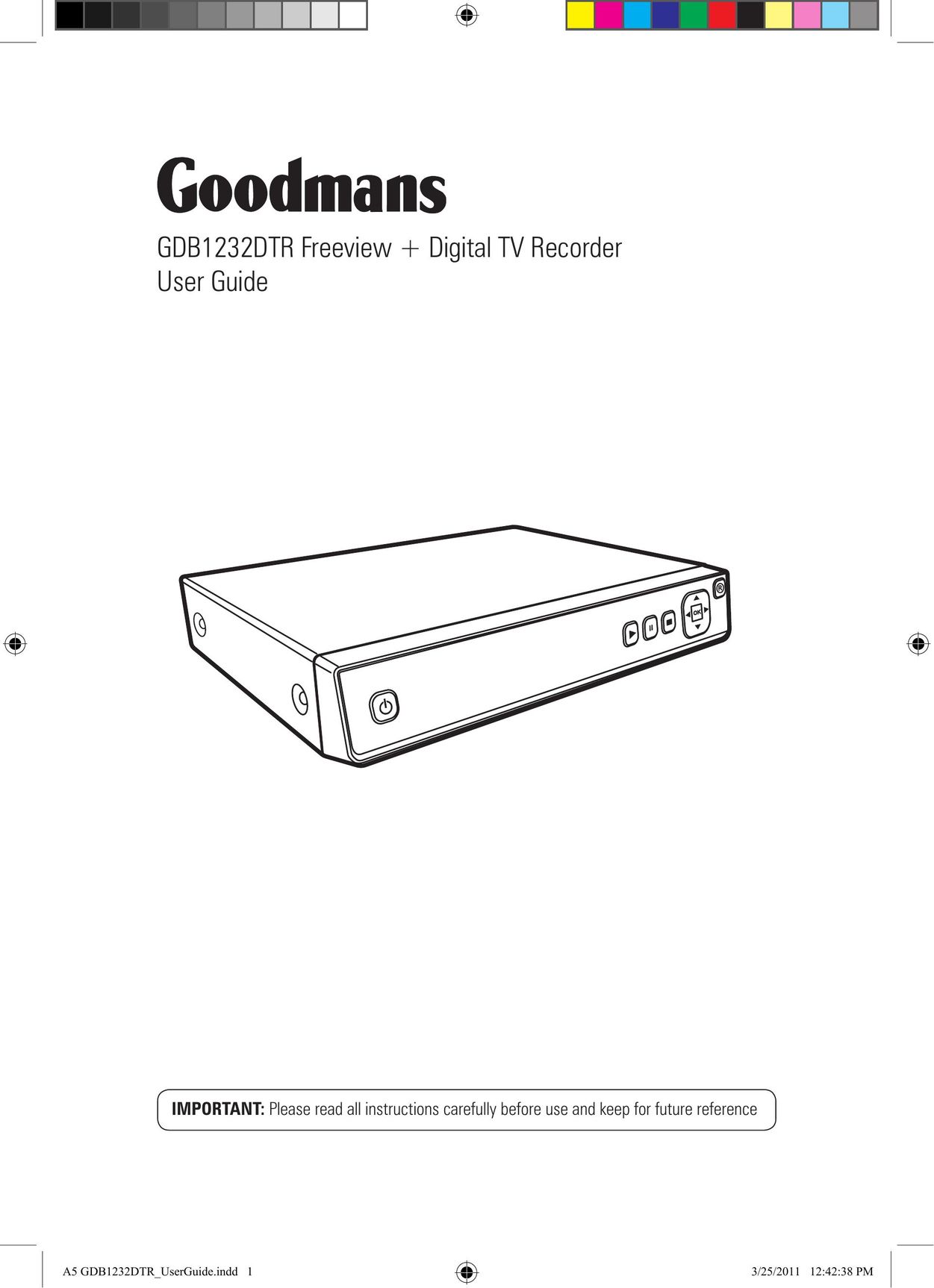Goodmans GDB1232DTR DVR User Manual