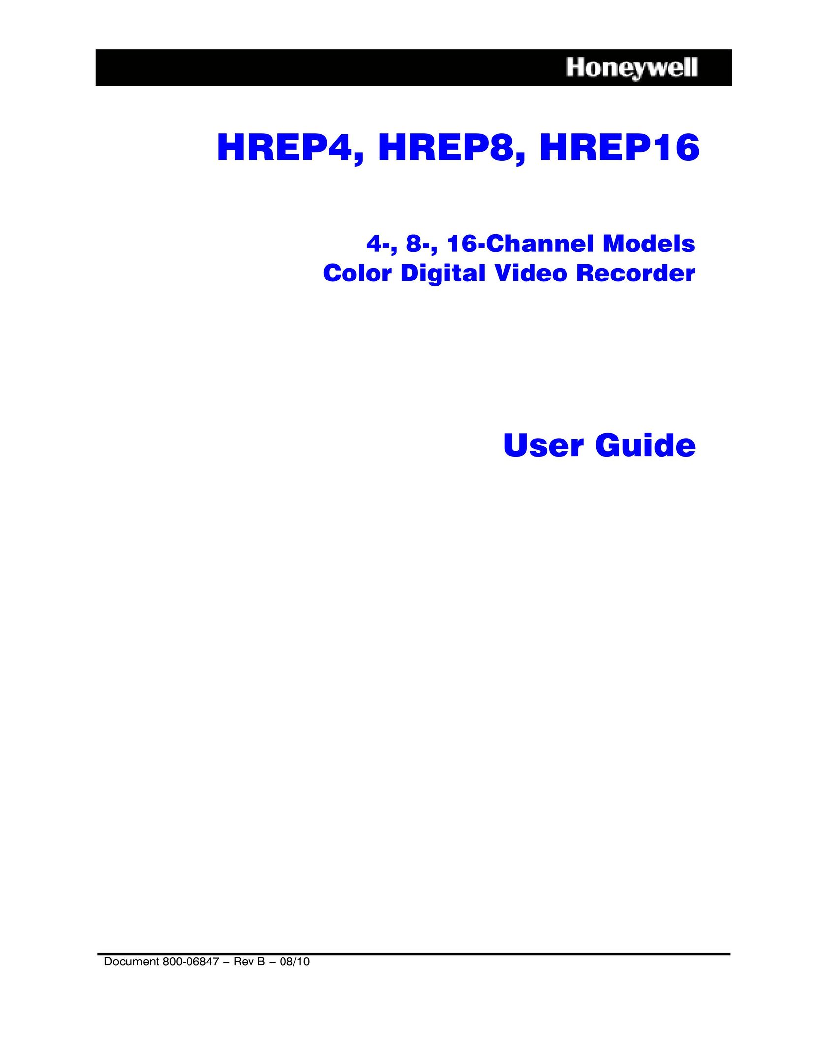 Honeywell HREP16 DVR User Manual