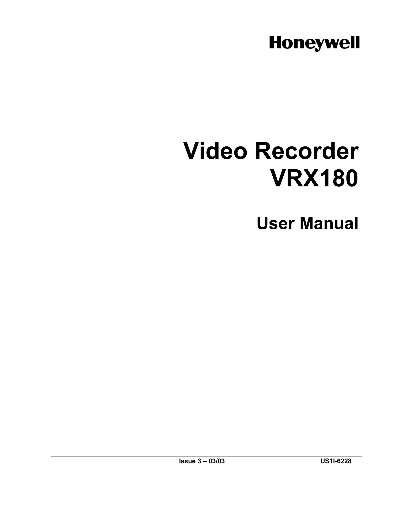 Honeywell VRX180 DVR User Manual