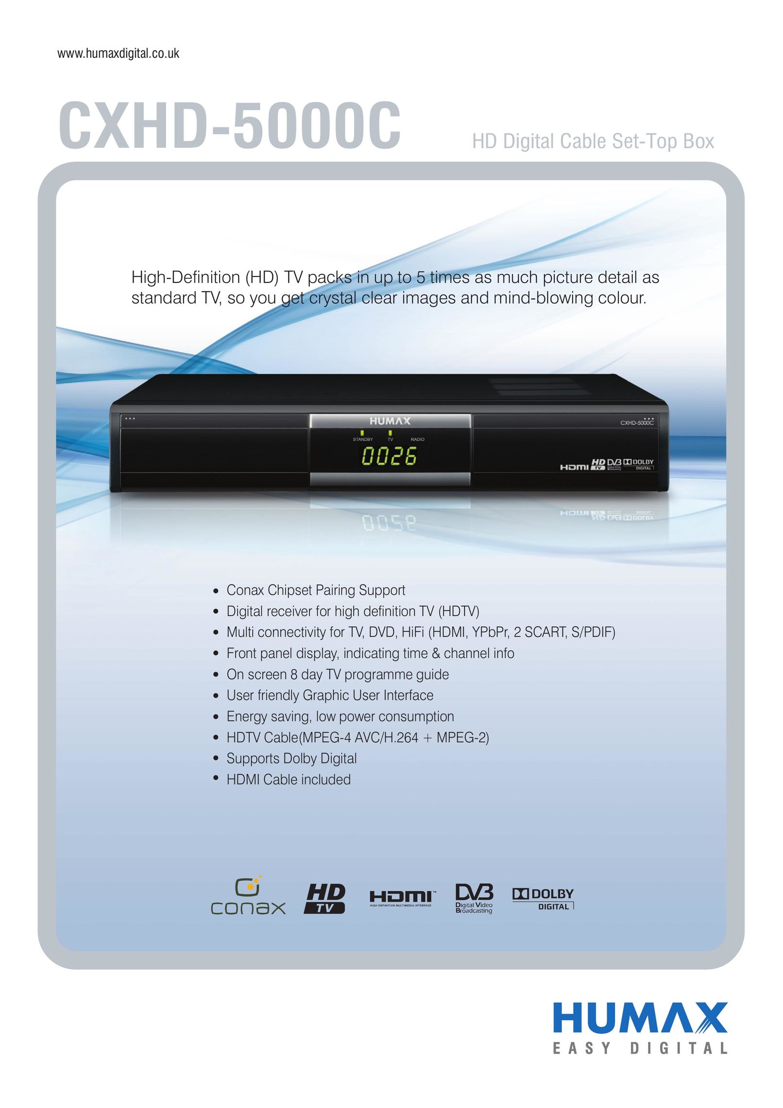 Humax CXHD-5000C DVR User Manual